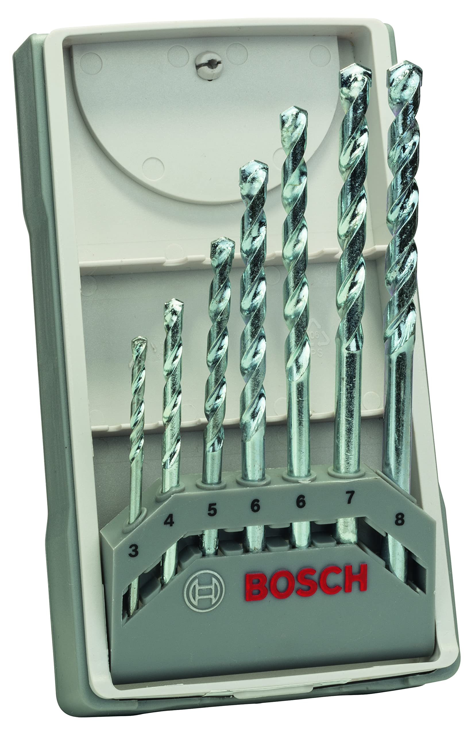Forets à Béton Bosch CYL-1 - Lot De 7 Diamètres 3 à 8 Mm Pour Perceuse Visseuse