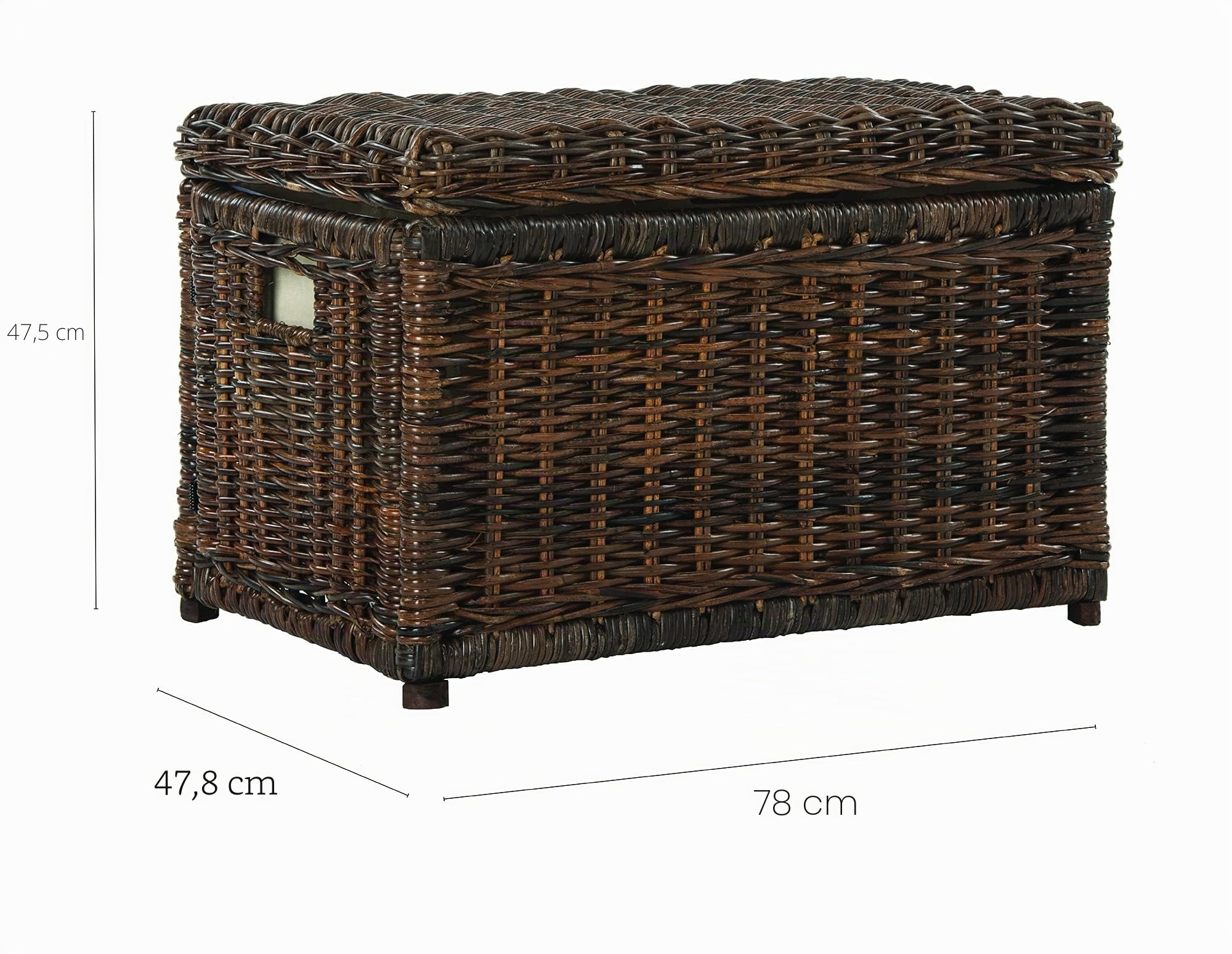 happimess HPM9002A Elijah Baúl Almacenaje Mimbre 76 cm para casa, dormitorio, sala de estar, pasillo, Marrón