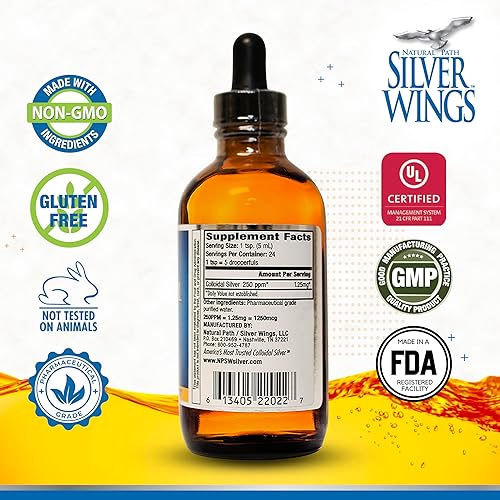 Miniatura 8 de Natural Path Silver Wings Colloidal Silver 250PPM 8 fl oz Cap TOP