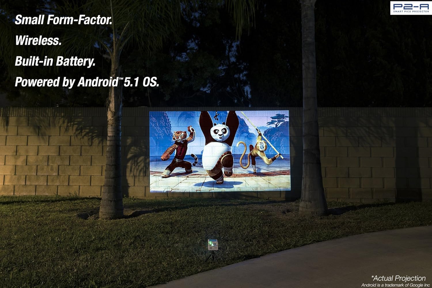 Special AAXA Technologies P2-A Android Wi-Fi LED Projector - Support Full HD 1080P HDMI USB SD Card VGA AV for Smartphone iPhone Gaming Laptop Home Cinema