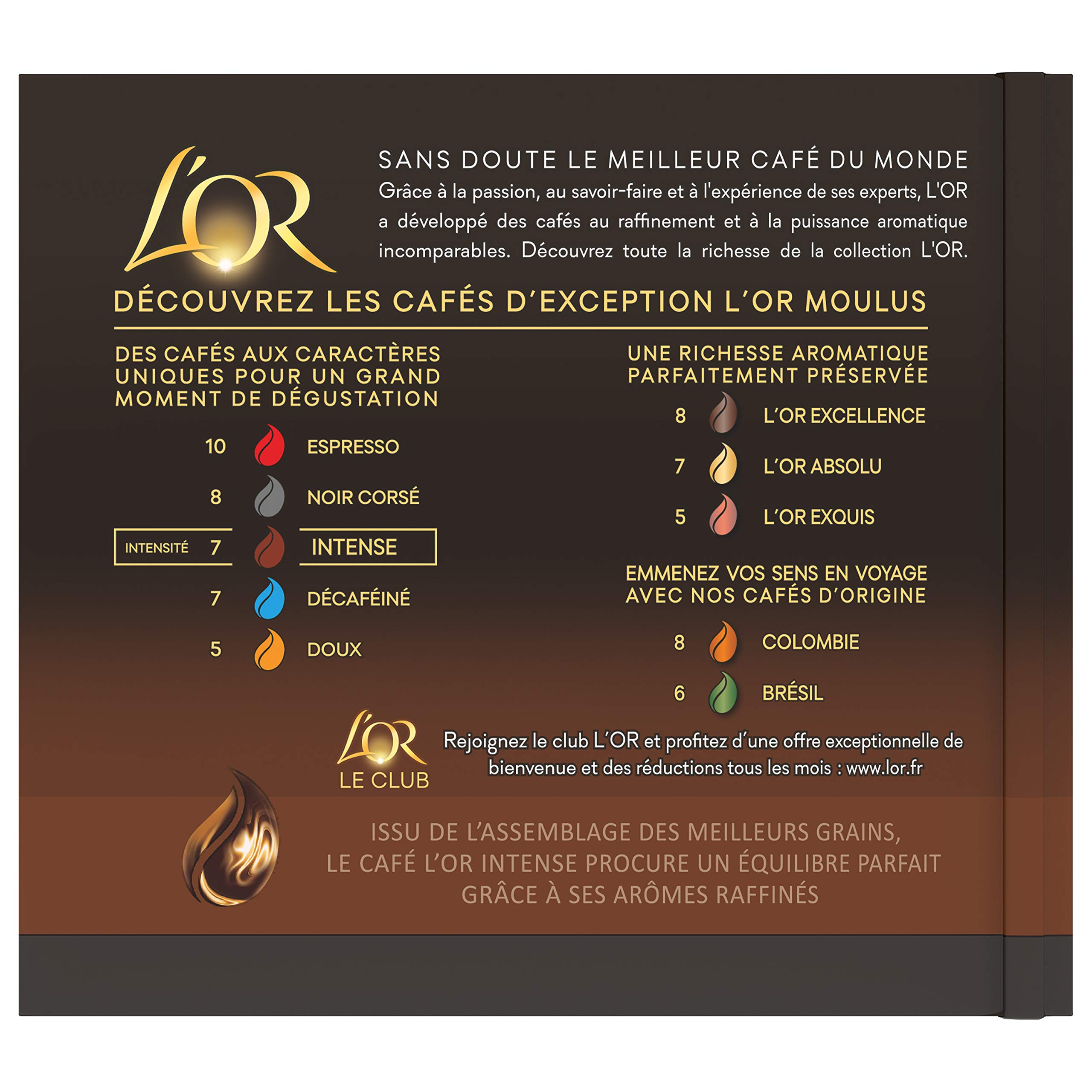 L'Or Café Moulu Intense 3 kg (6 x 500 g)