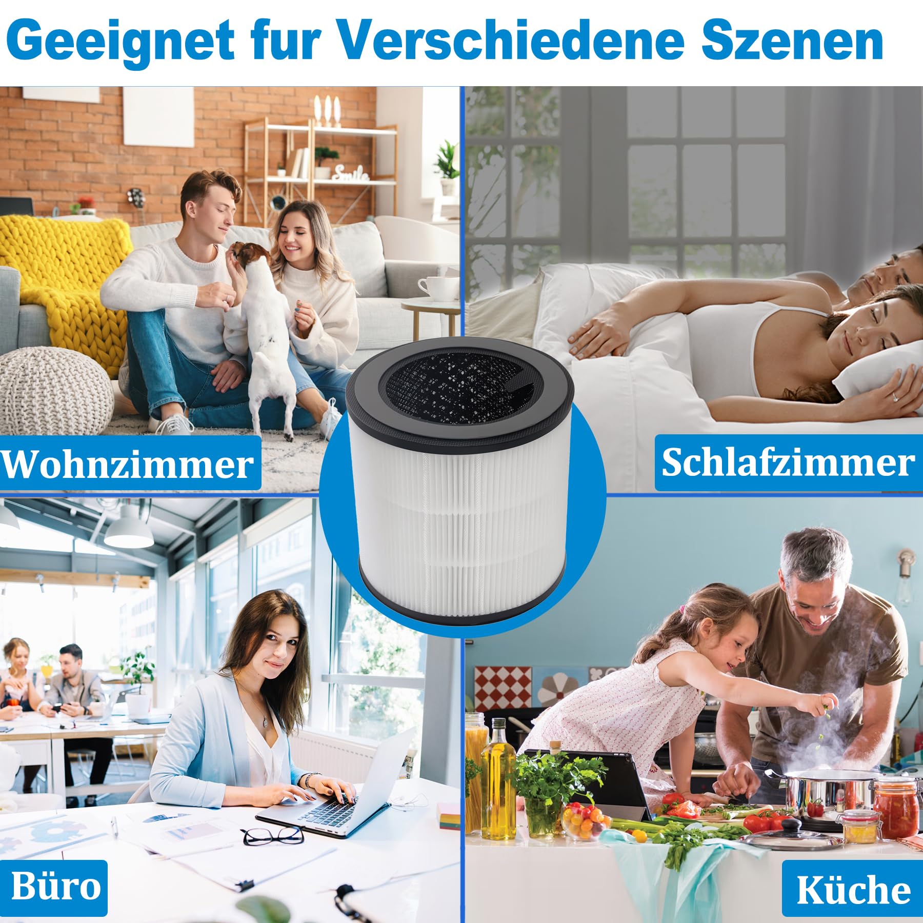 Filtr HEPA kompatybilny z Philips serii 800, oczyszczacz powietrza, AC0820/10 AC0820/30 AC0830/10 AC0819/10, zamiennik FY0293/30 i FY0194/30 H13 True HEPA i filtr z węglem aktywnym, 2 sztuki