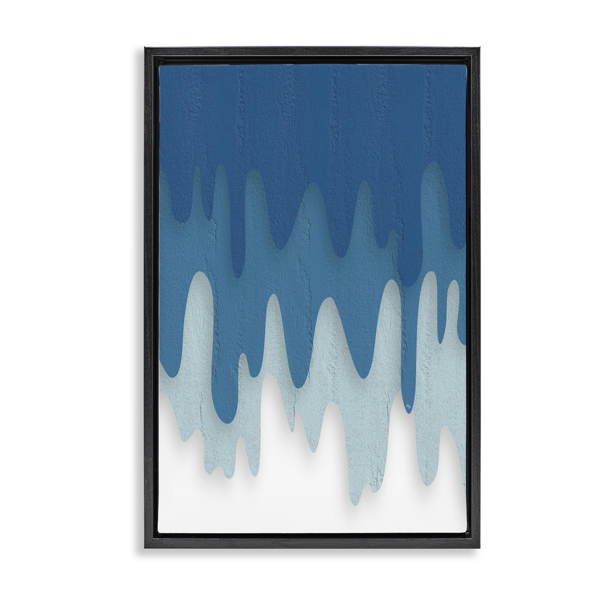 Water Wave Fluid Contour Abstract, 20 x 30 Inch Canvas in Floater Frame