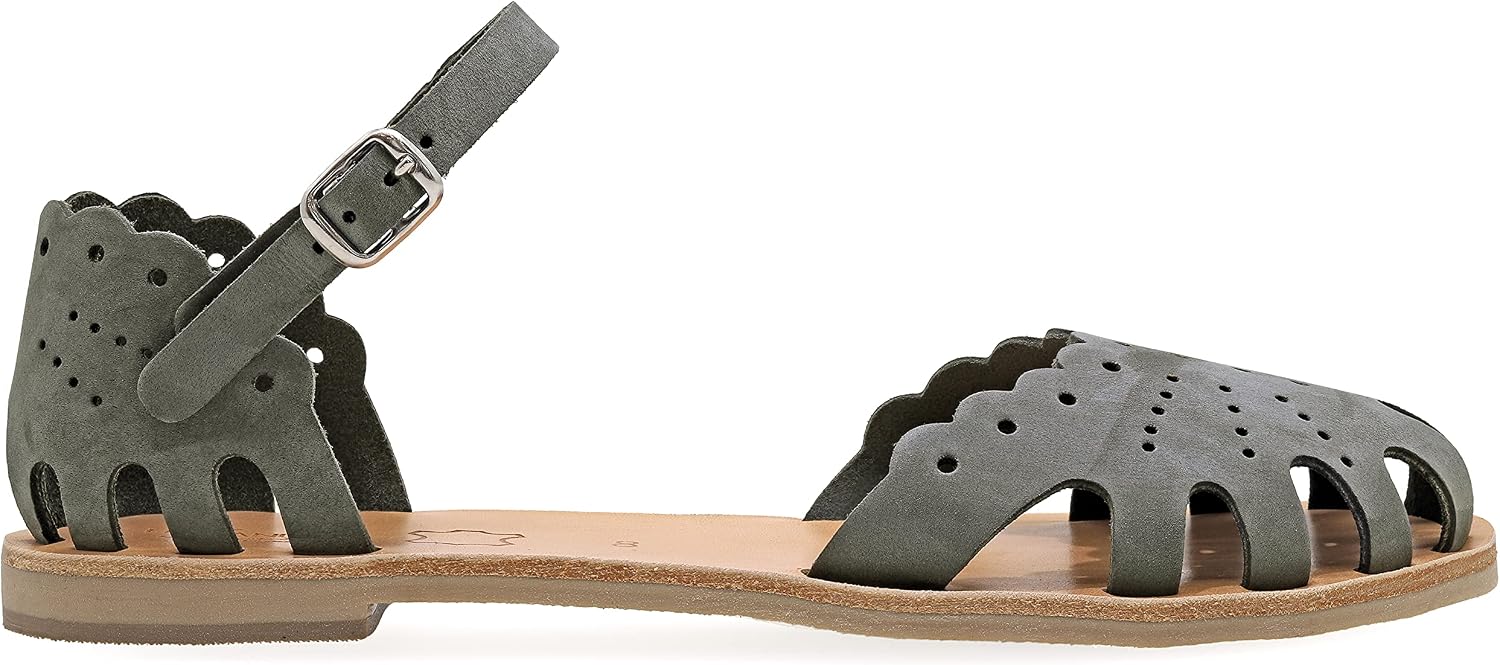 Emmanuela Ancient Greek Style Sandals, Handmade Leather Closed Toe Flat Sandals, Quality Adjustable Sandals, Ankle Strap Summer Shoes for Women, Boho Chic Caged Sandals