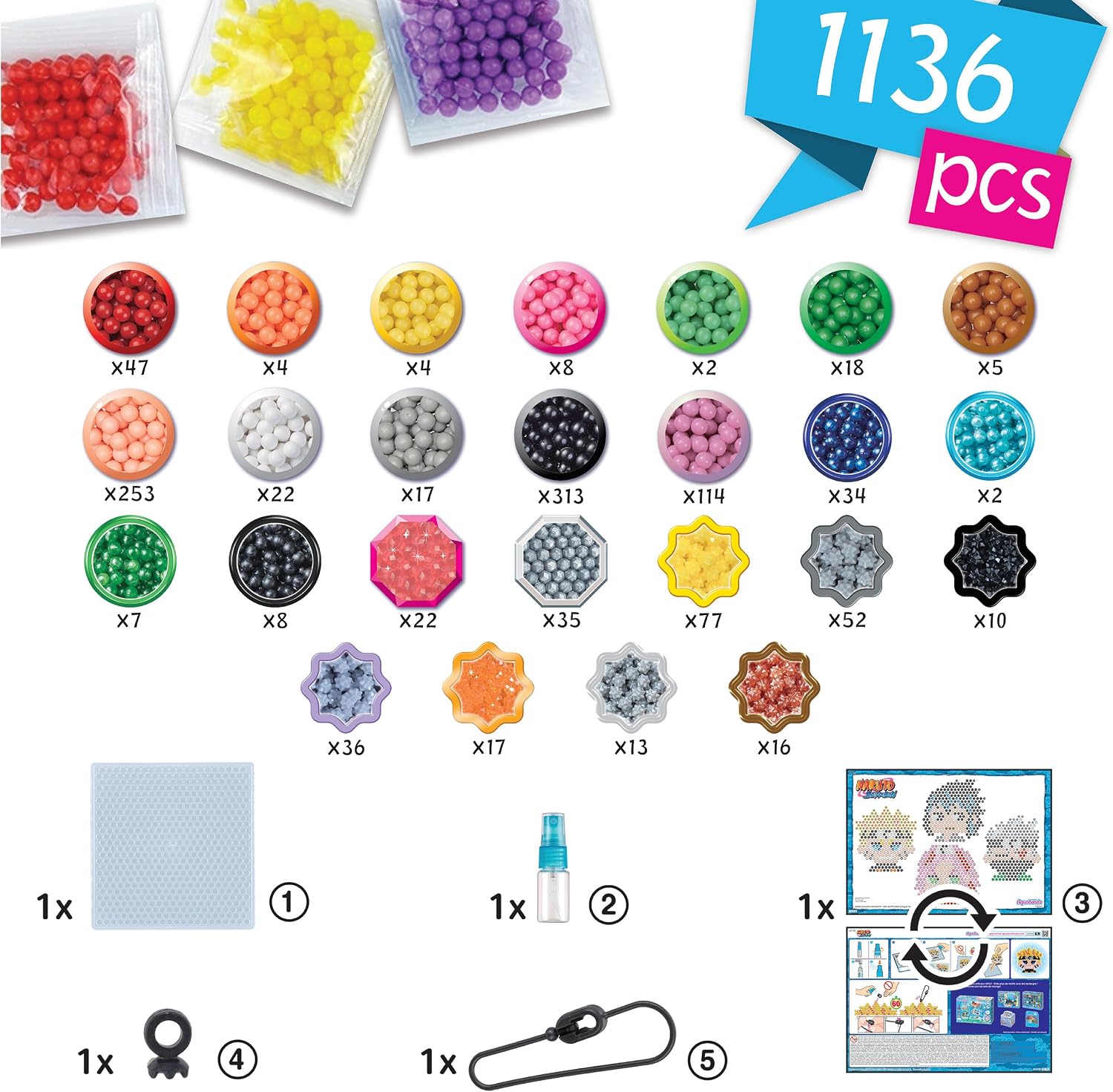 Aquabeads Naruto Keychain Craft Kit - Craft for Kids Ages 4+
