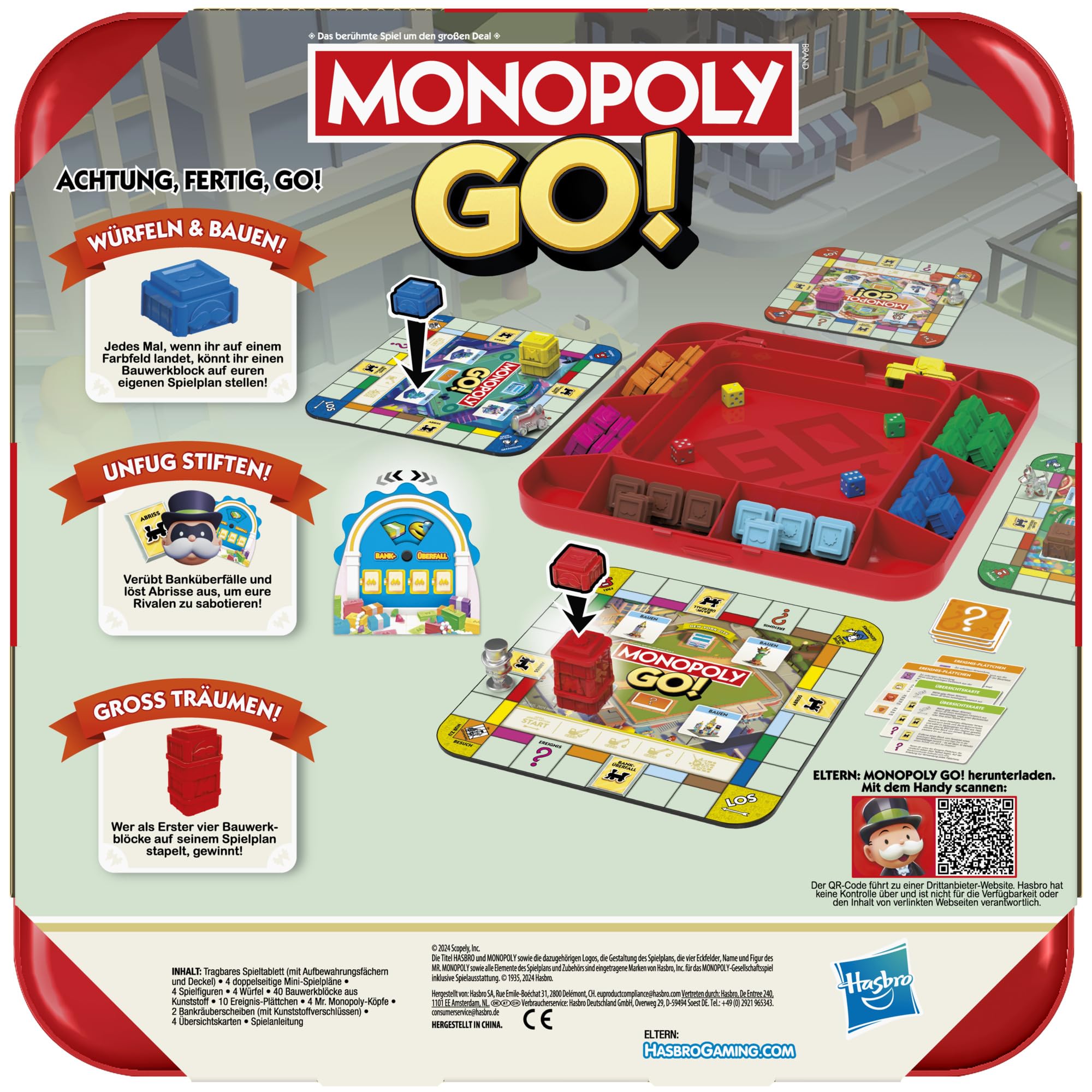 Monopoly GO! Gioco Da Tavolo – Versione Tedesca, Per 2-4 Giocatori Dagli 8 Anni