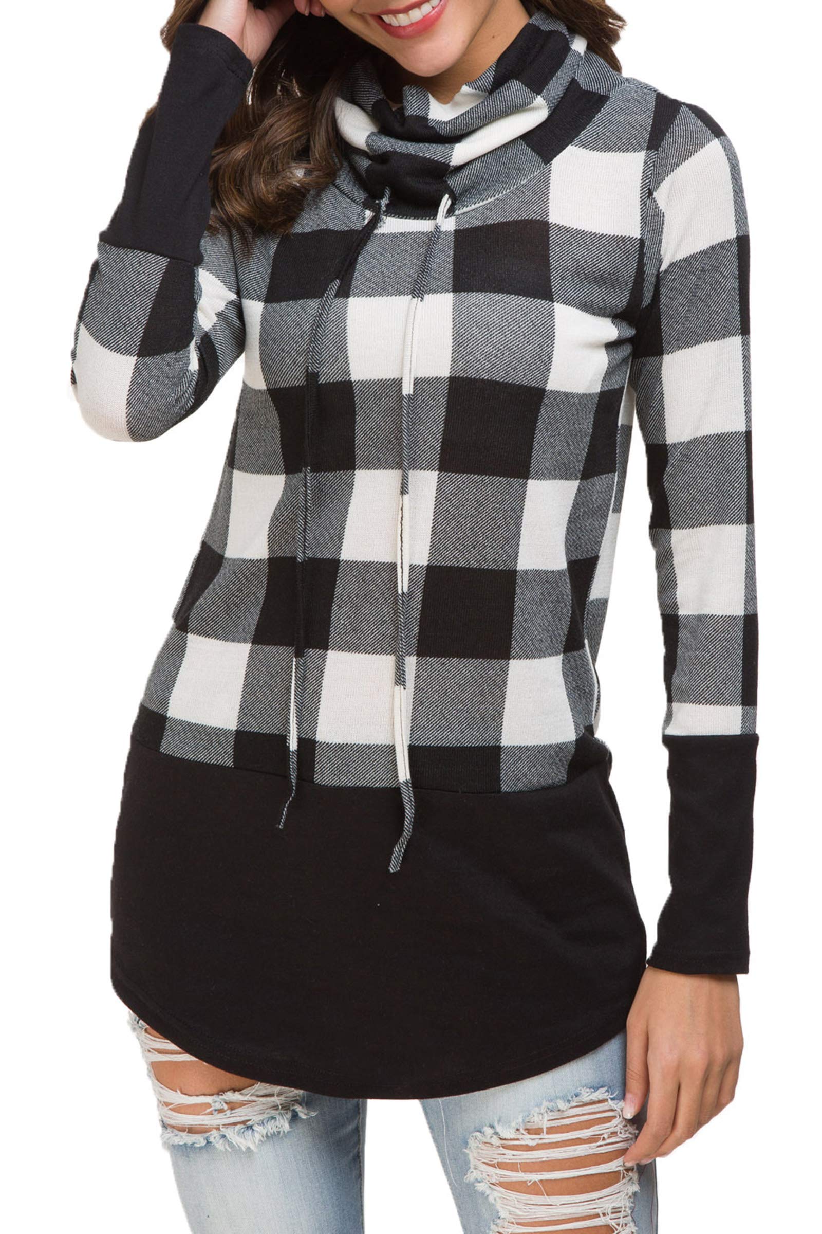 LAINAB Women's Casual Loose Long Sleeve Pullover Tunic Sweatshirt Blouse Tops