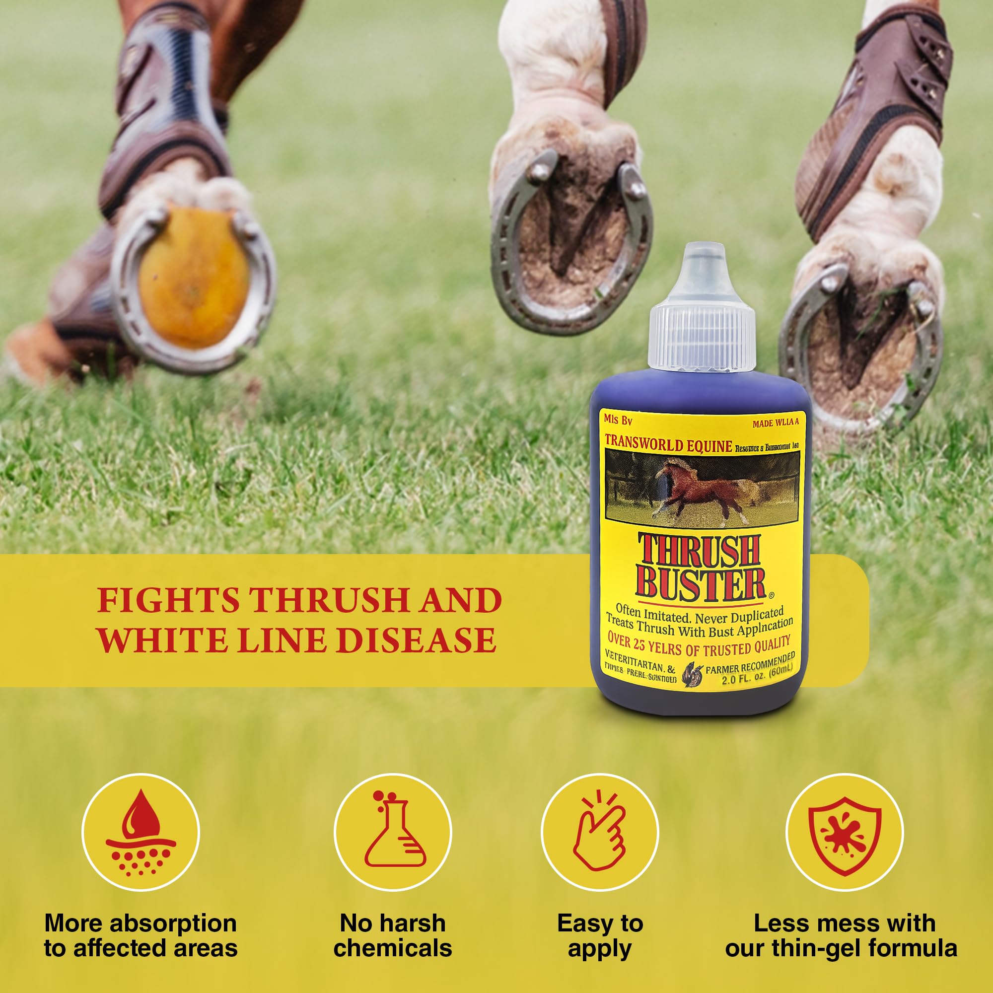 Tohoyard- Thrush Buster 2.0 FL oz para Caballos