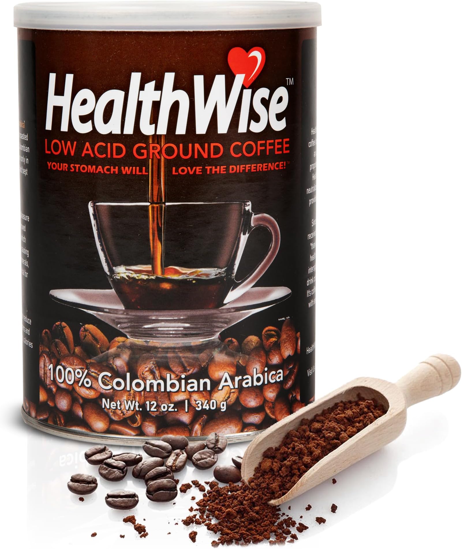 HealthWise Low Acid Organic Ground Coffee Colombian