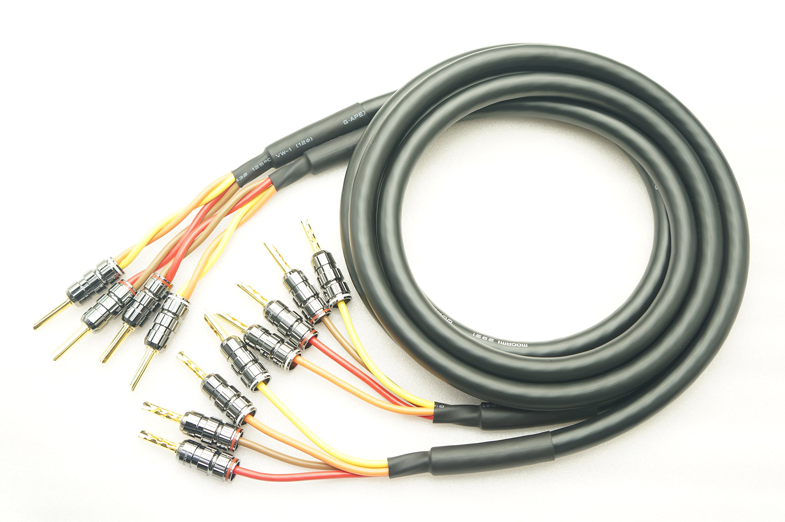 Amazon | MOGAMI 2921 バイワイヤリング対応 2本ペア 24K金メッキ