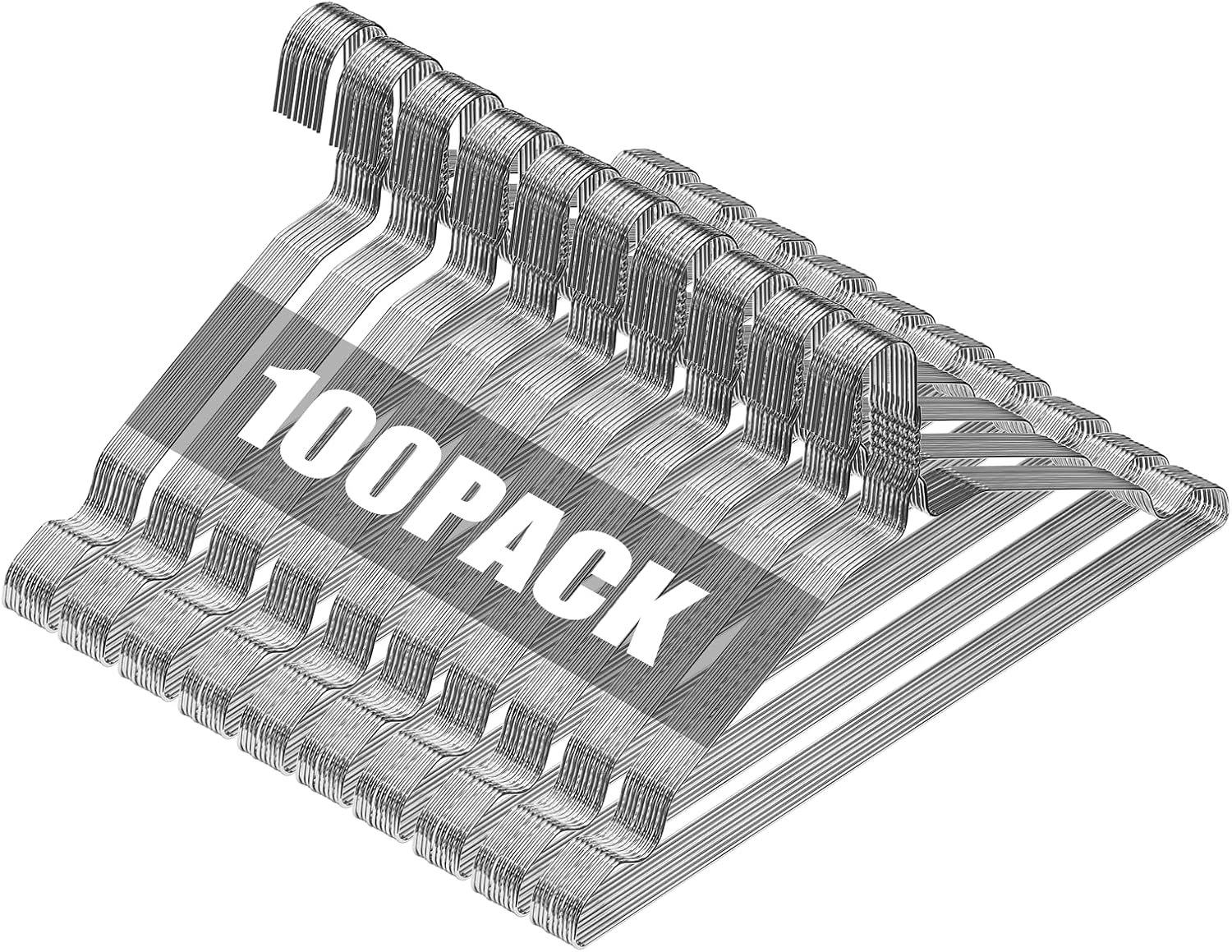 Metal wire clothes hangers 100 pack space saving closet organization