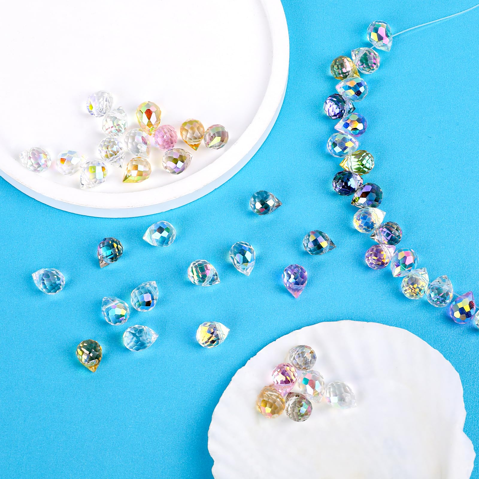 Perline Di Cristallo Bicono Da 8 Mm Con Colori A Scelta - Foto 11