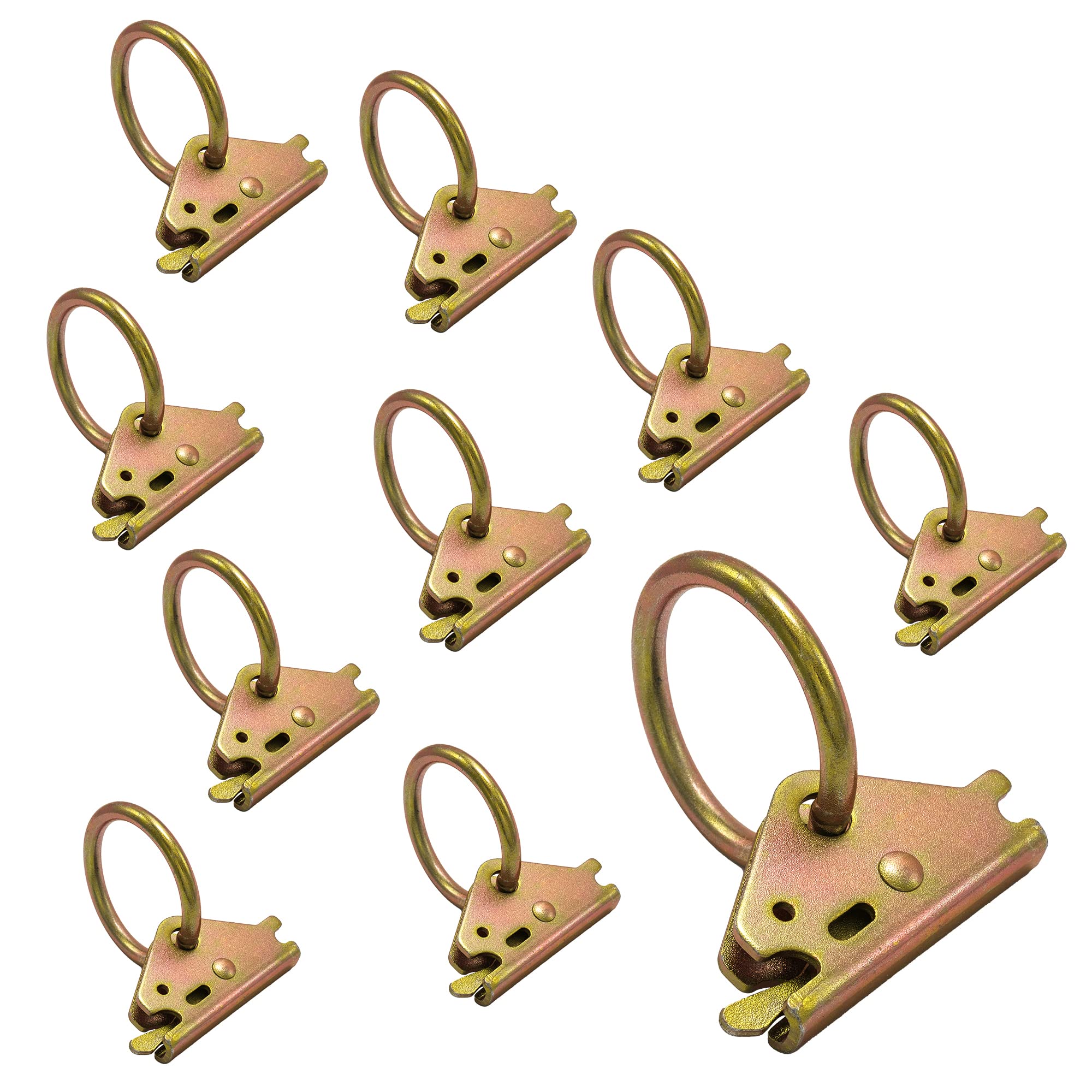 Photo 1 of MMC 10pcs Steel E-Track O Ring Tie Down Anchors to Secure Cargo in Enclosed Trailer and Flatbed Truck, E-Track Accessories 10 PCS E-Track O-Ring