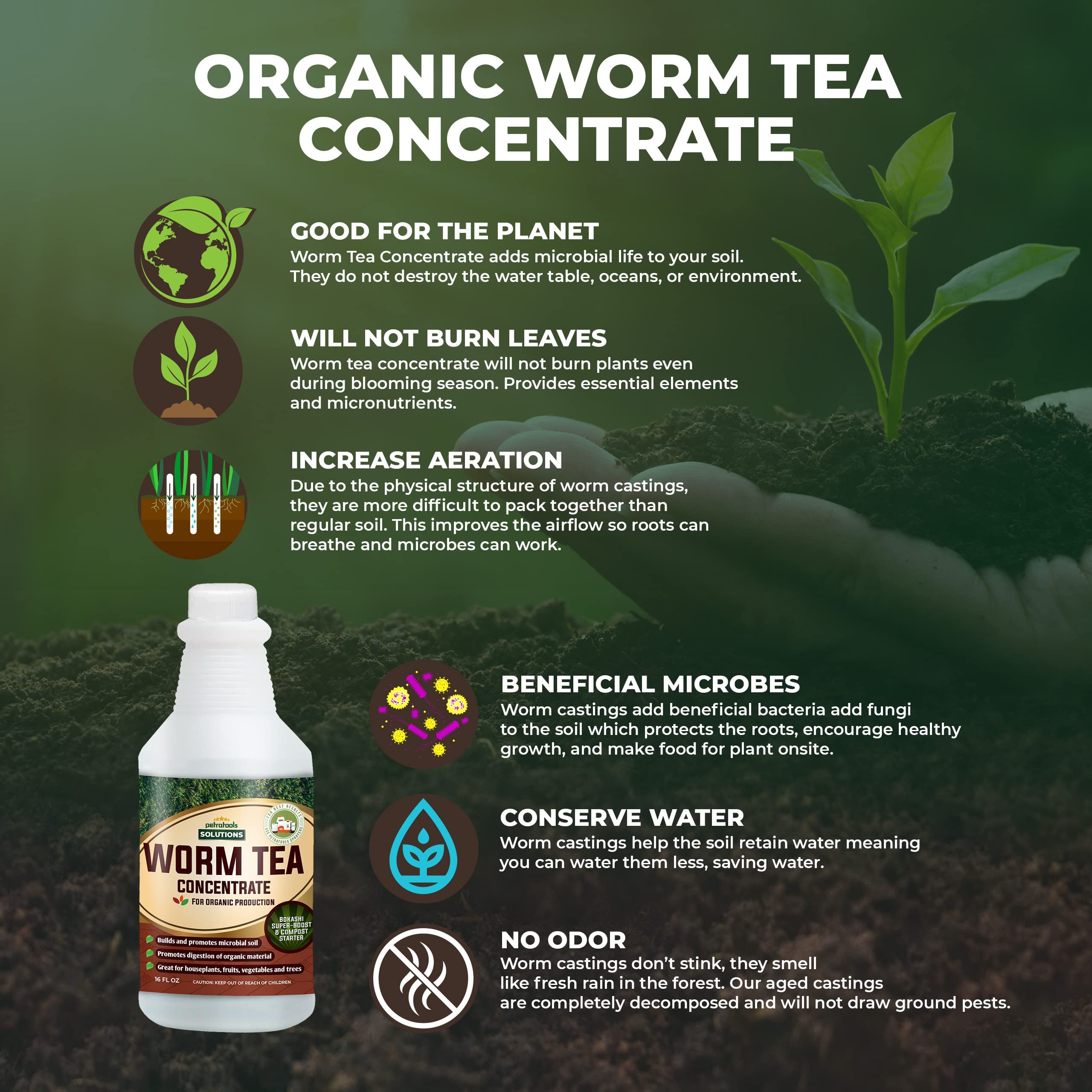 Buy Worm Tea for Gardening Soil Worm Tea Fertilizer Liquid Worm
