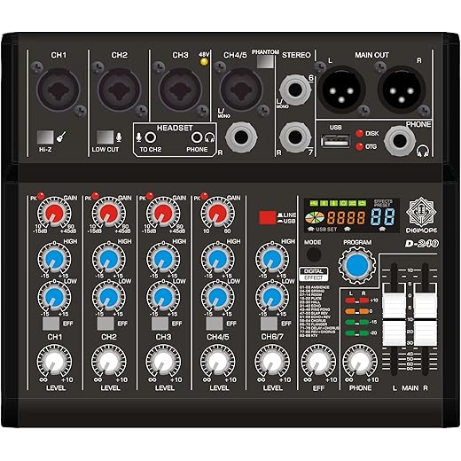 DIGIMORE 7 Channel Audio Mixer