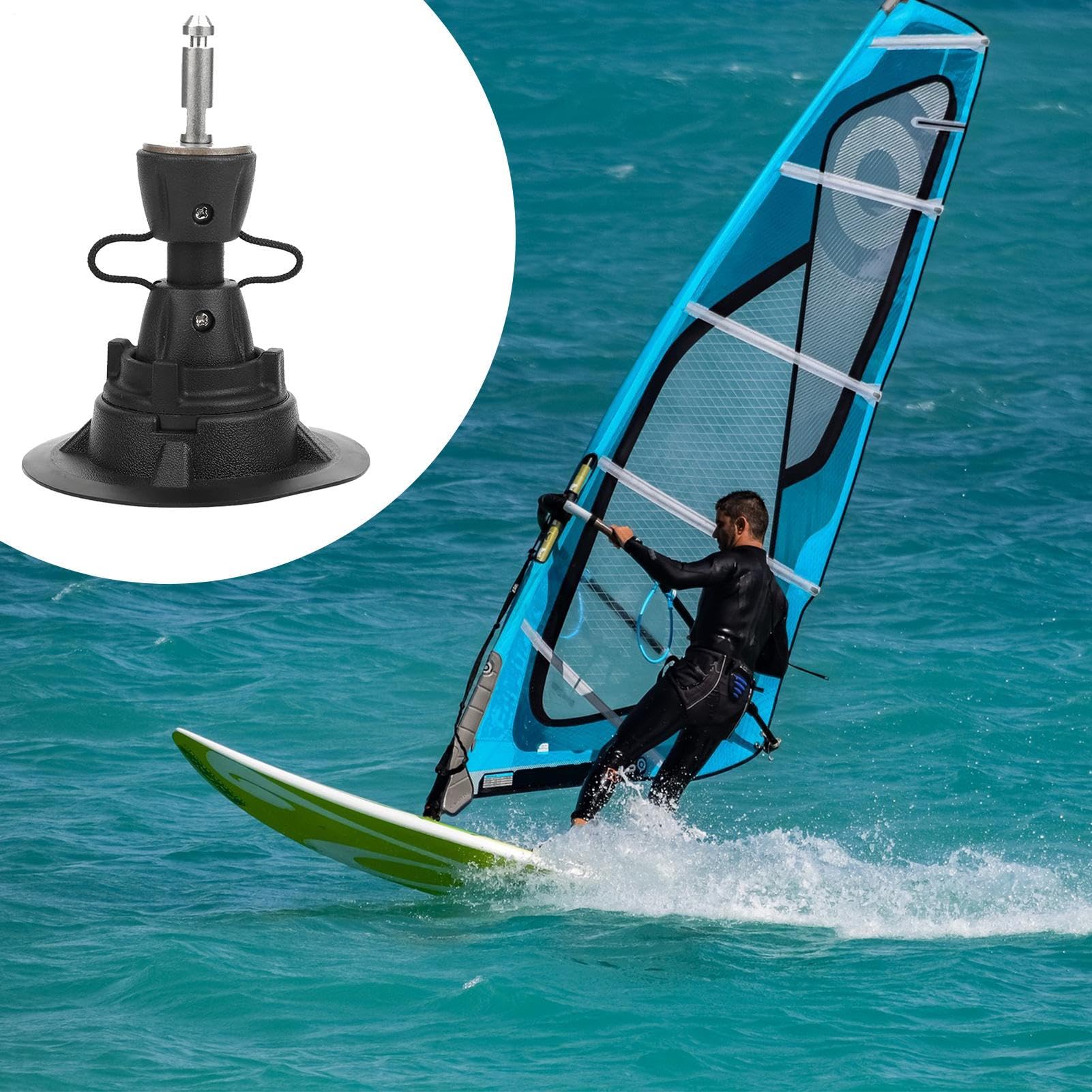 Windsurfing Mastbasis | Gelenkbasis Ersatz für Windsurfen | 360° Verstellbarer Windsurf Mast, stabil für Board Sailboard Zubehör