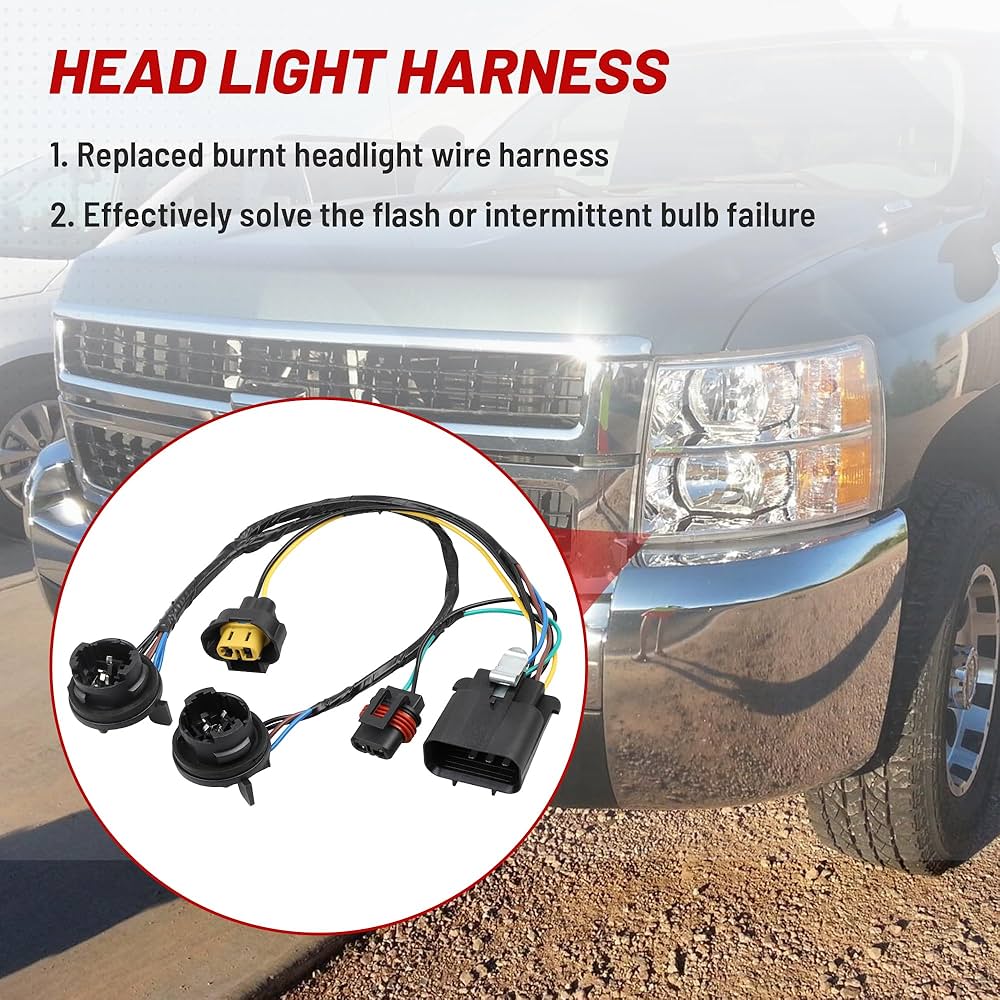 RED WOLF 645-745 Headlight Wiring Harness Socket Fit for