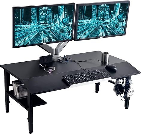 Amazon Co Jp Cyber Ground ゲーミングデスク ゲーマーの夢を叶えるデスク 幅110cm パソコンデスク ローデスク 高さ3段階 ヘッドセット置き付き キーボードトレイ付き デスク ブラック 00 文房具 オフィス用品 Amazon Co Jp Cyber Ground ゲーミングデスク ゲーマーの夢を叶えるデスク 幅110cm パソコンデスク ローデスク 高さ3段階 ヘッドセット置き付き キーボードトレイ付き デスク ブラック 00 文房具 オフィス用品