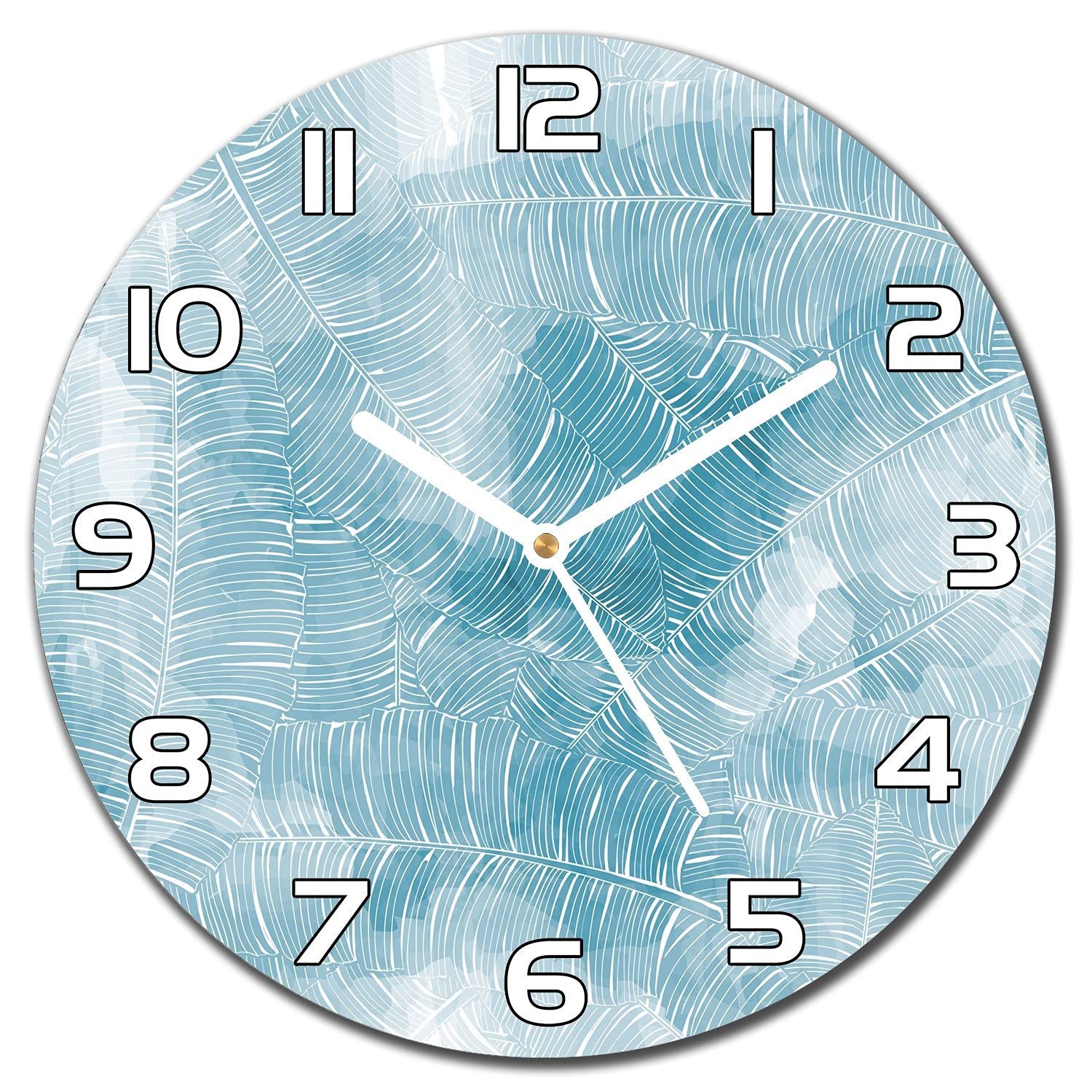 Horloge murale en verre 30 cm pour sublimer la décoration du salon