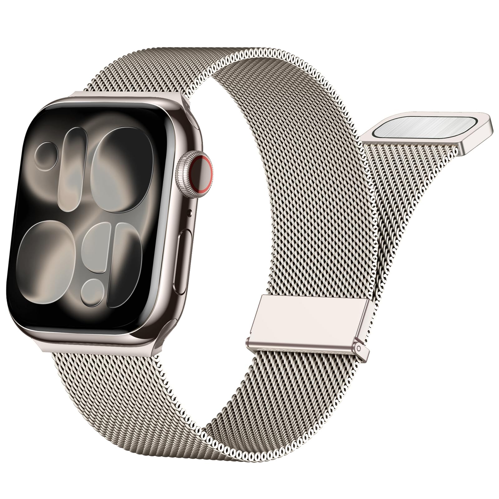Yoohoo Armband Kompatibel mit Apple Watch 40mm 41mm 42mm 46mm 45mm 44mm 38mm 49mm, Milanaise Edelstahl Metall Armband für iWatch SE 11 10 9 8 7 6 5 4 3 2 1 Ultra Damen Herren