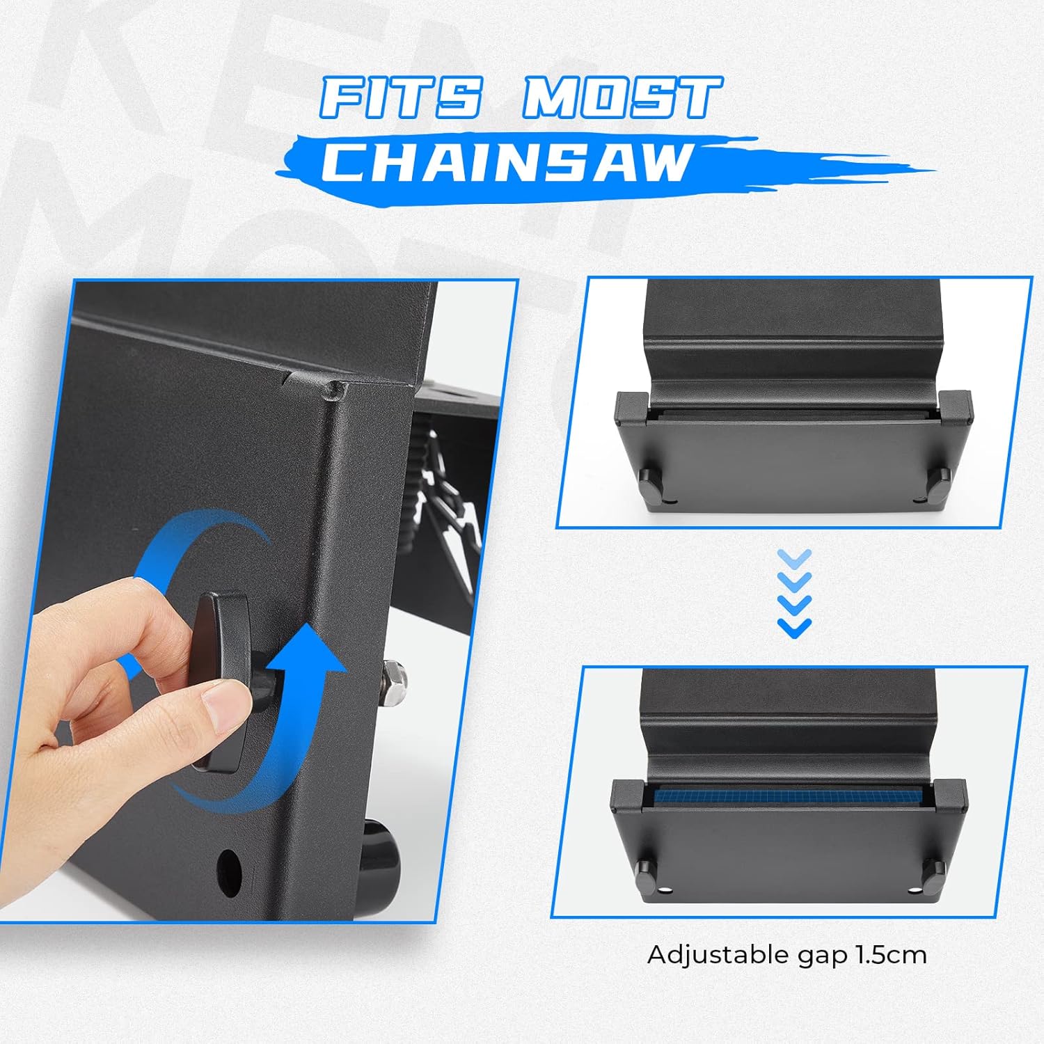 KEMIMOTO UTV Chainsaw Mount Chainsaw Holder Rack Compatible with Polaris Ranger XP 1000 500 570 900 Crew, Heavy Duty Steel Chainsaw Carrier UTV Accessories
