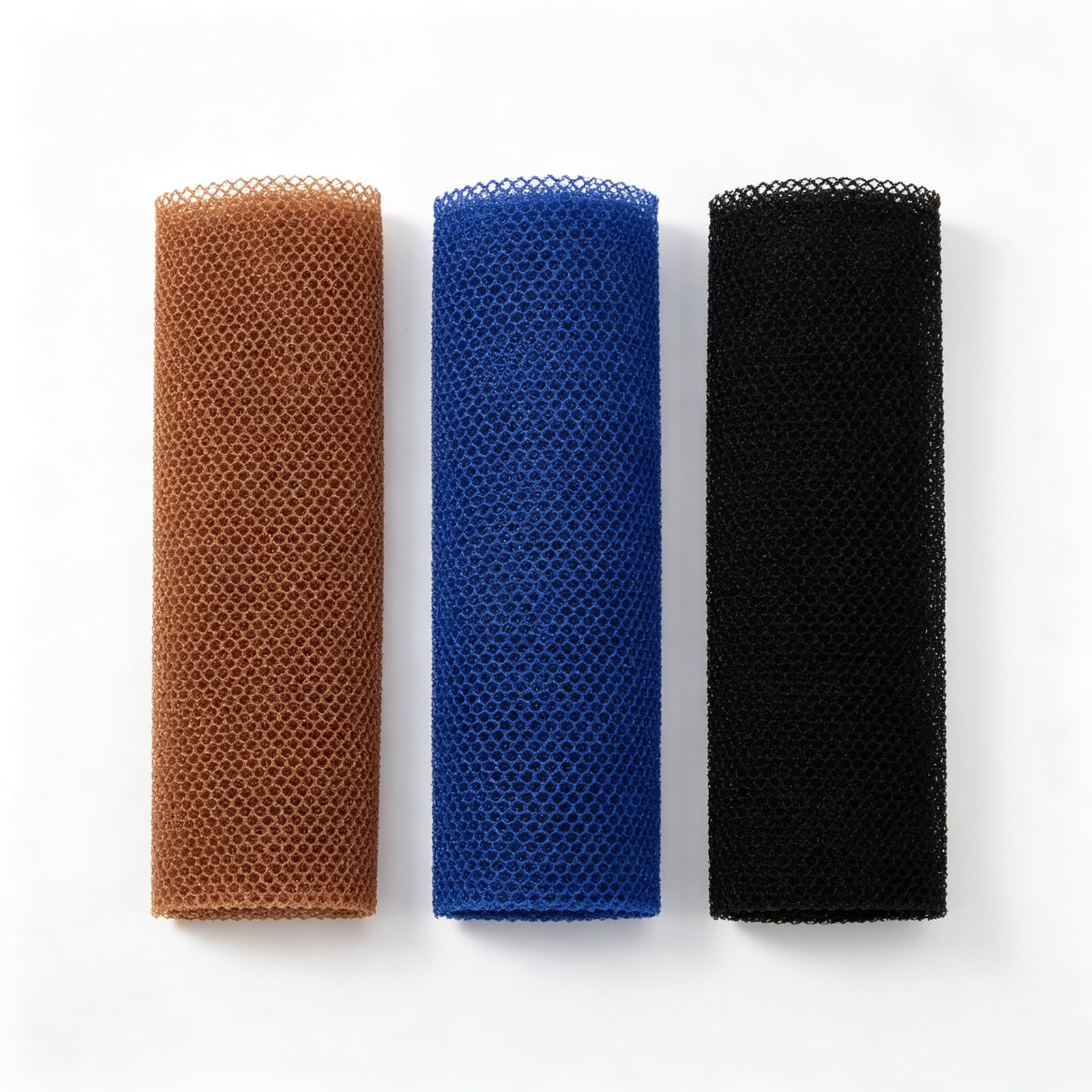 aoozleny Nylon Mesh Bath Scrubbing Strips, Exfoliating Body Wash Cloth, Multicolour, Pack of 3 (B)