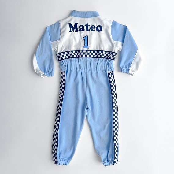 Handmade Race Car Driver Costume for Toddlers - Halloween Costume, Boys Racing Outfit, Toddler Racer Suit
