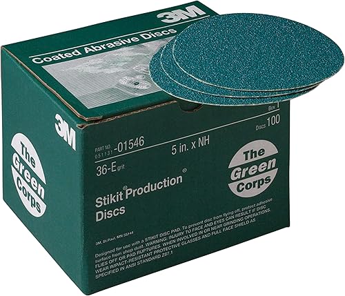 3M Verde Corps Stikit 5 36E Grit disco de producción 1 Verde