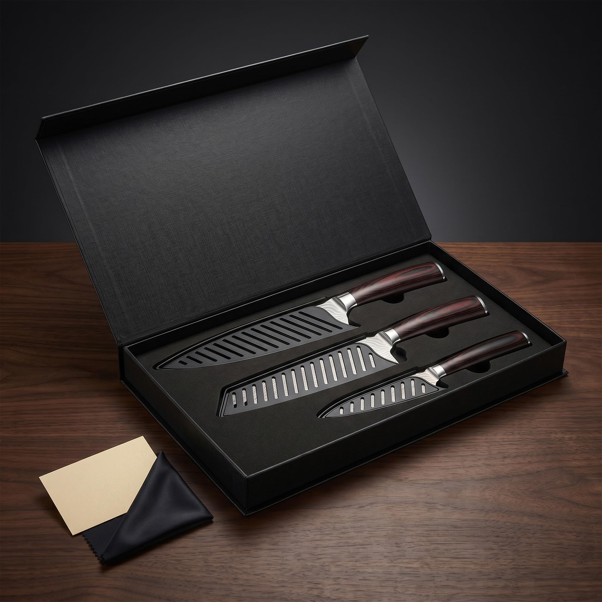 Japanese Knife Set, 3 Piece Kitchen Knives with Sheaths — Amazon image 8