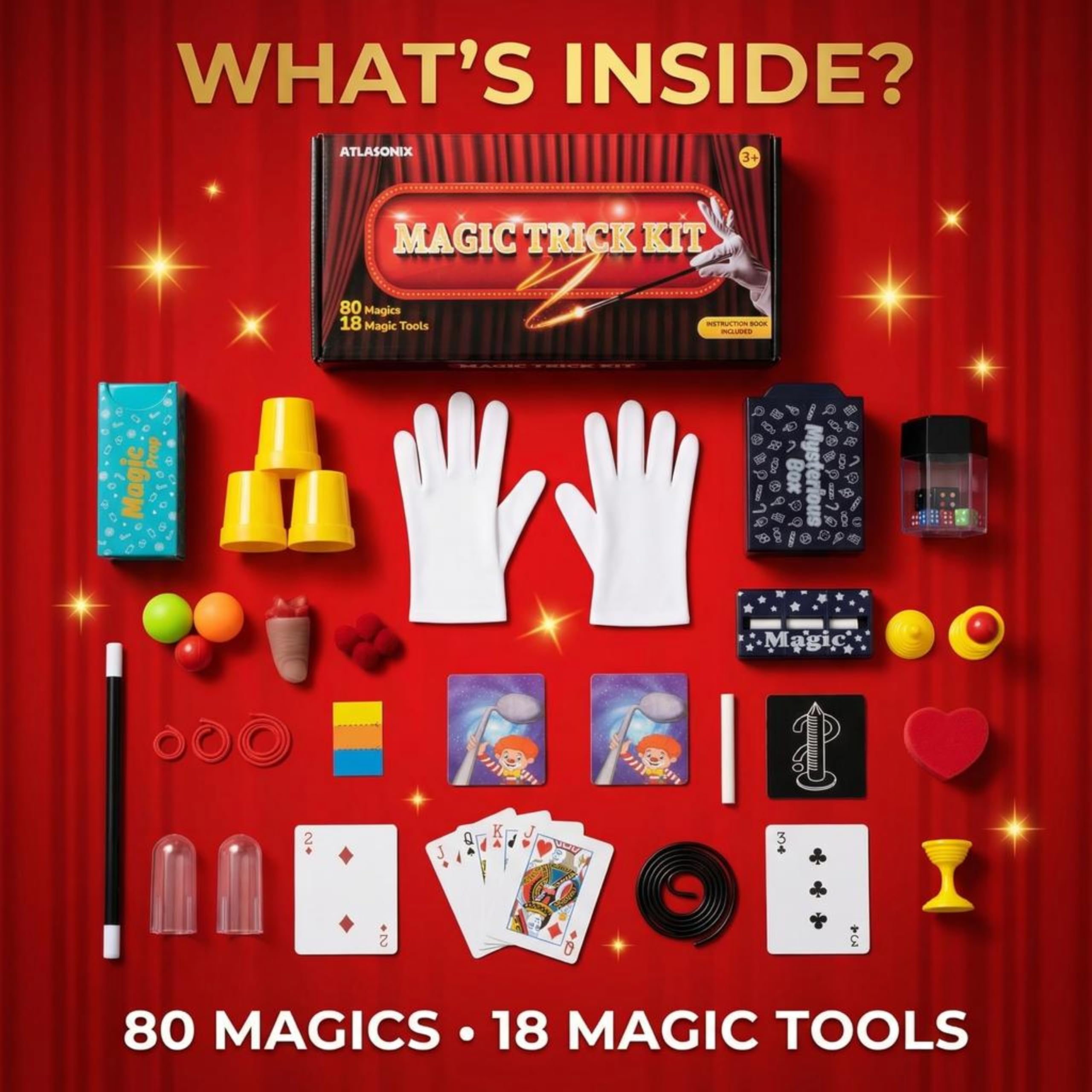Amazon.com: Atlasonix Magic Sets for Kids 6-8, Kids Magician