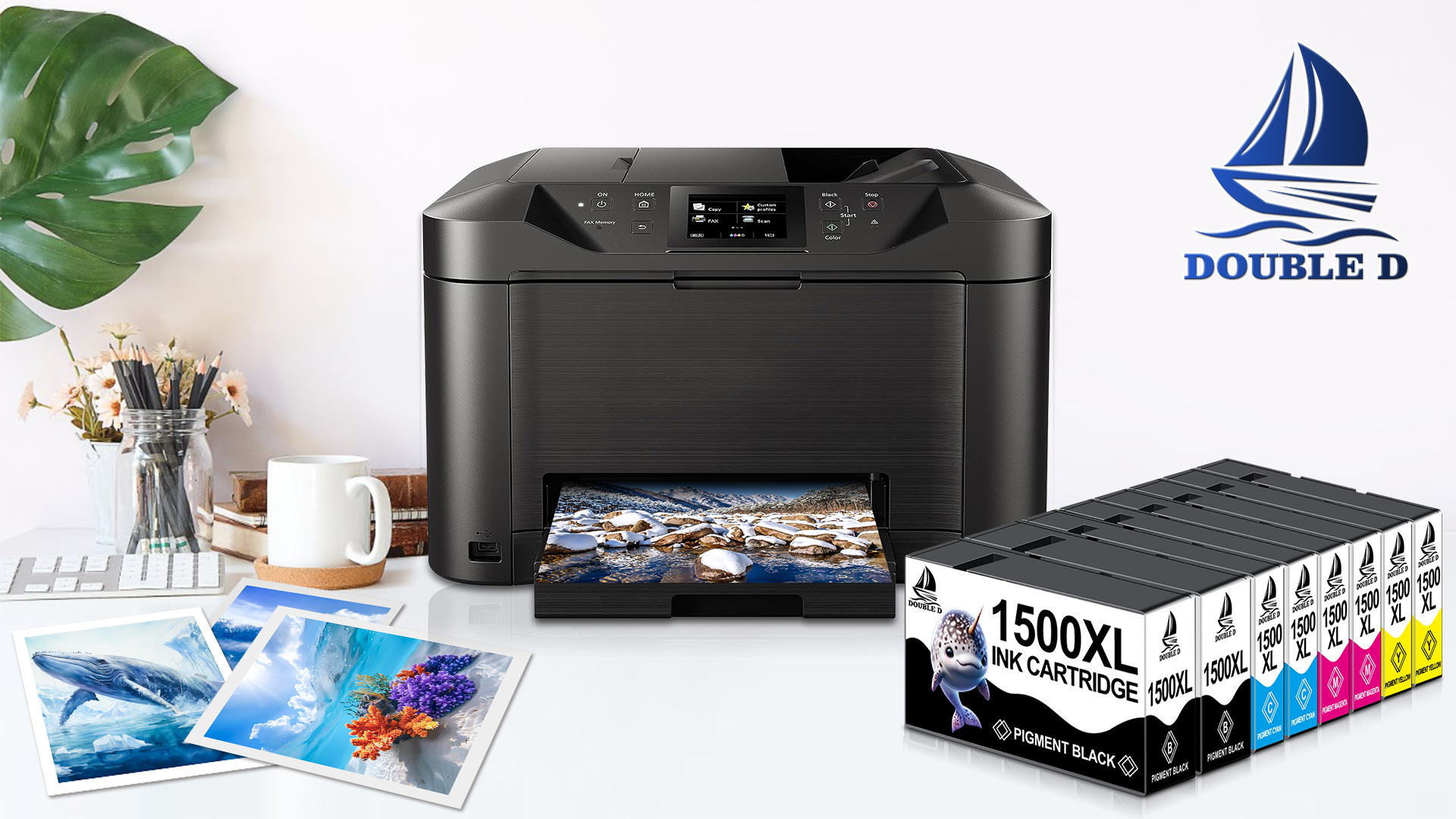 1500XL - 5 Cartouches Compatibles Pour Canon PGI-1500 PGI1500