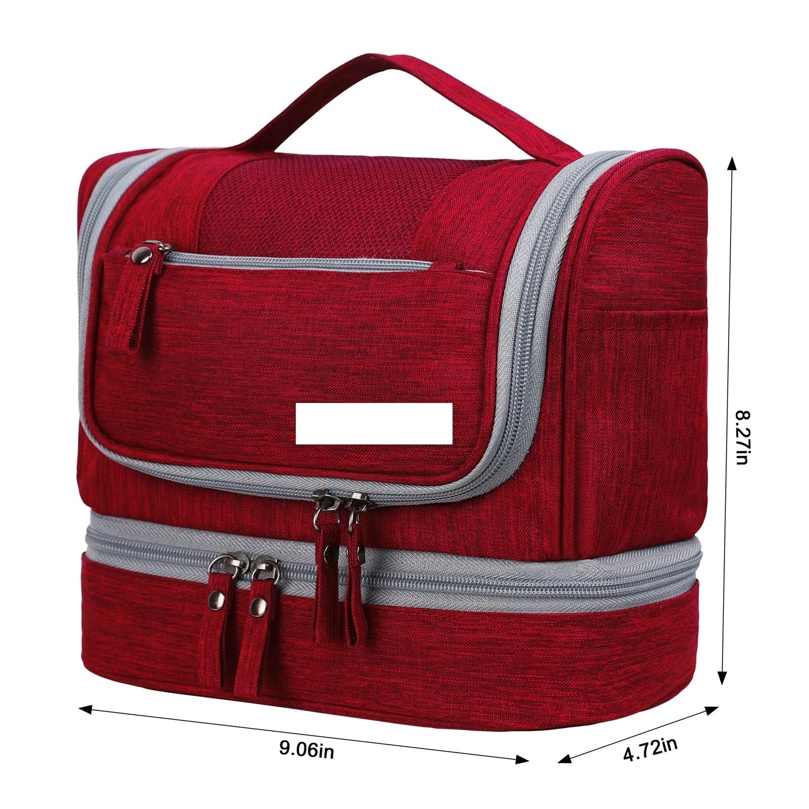 Neceser Hombre Neceser portátil con Gancho Colgante for Hombre, Bolsa de Maquillaje, Organizador Viaje, Almacenamiento cosméticos for Mujer Neceser Viaje(Grey)
