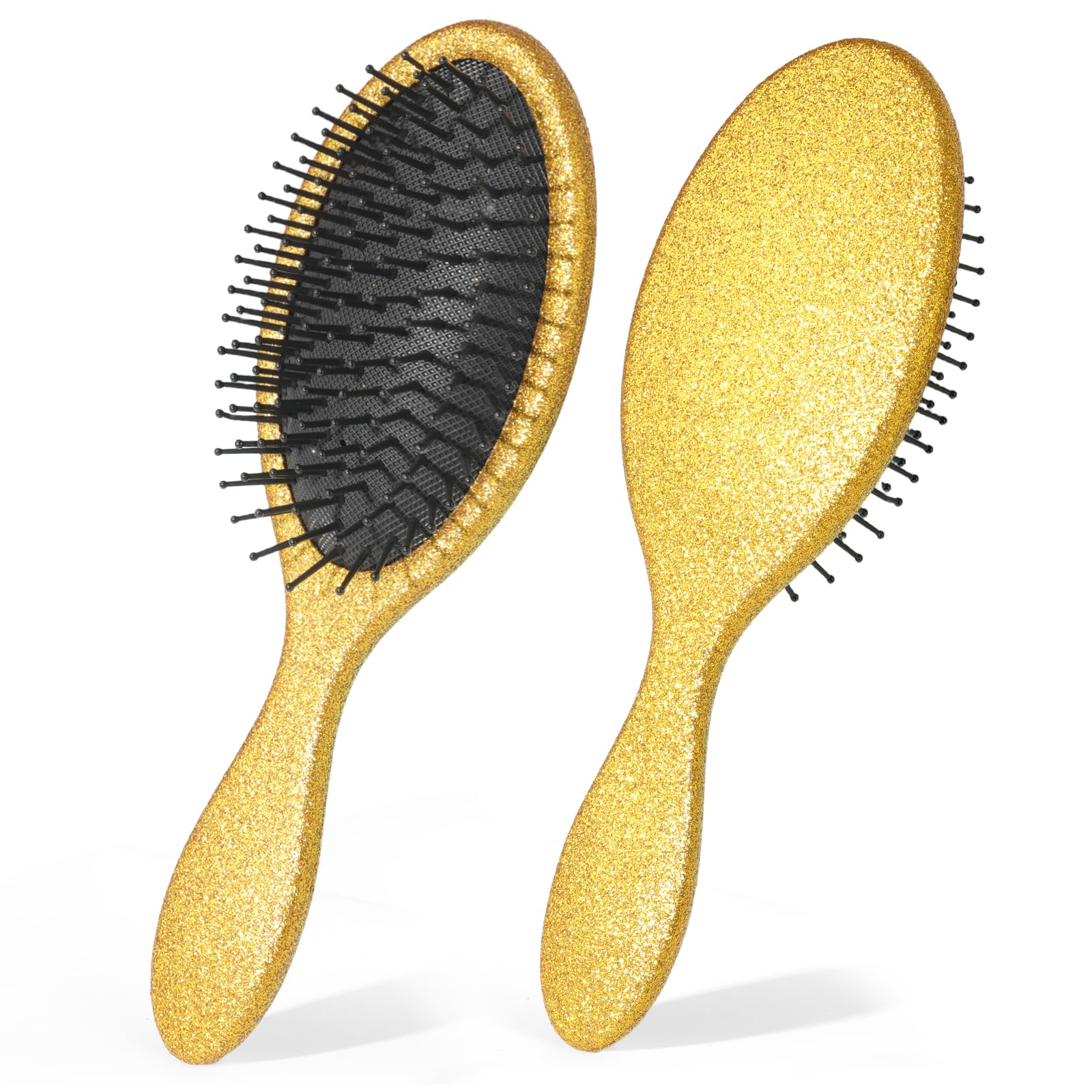 Photo 1 of MInovel Girls Detangling Brush, Wet & Dry Tangle-Free Hair Brush for Women & Kids, Soft and Flexible Bristles for Straight, Curly and Thick Hair (Gold)