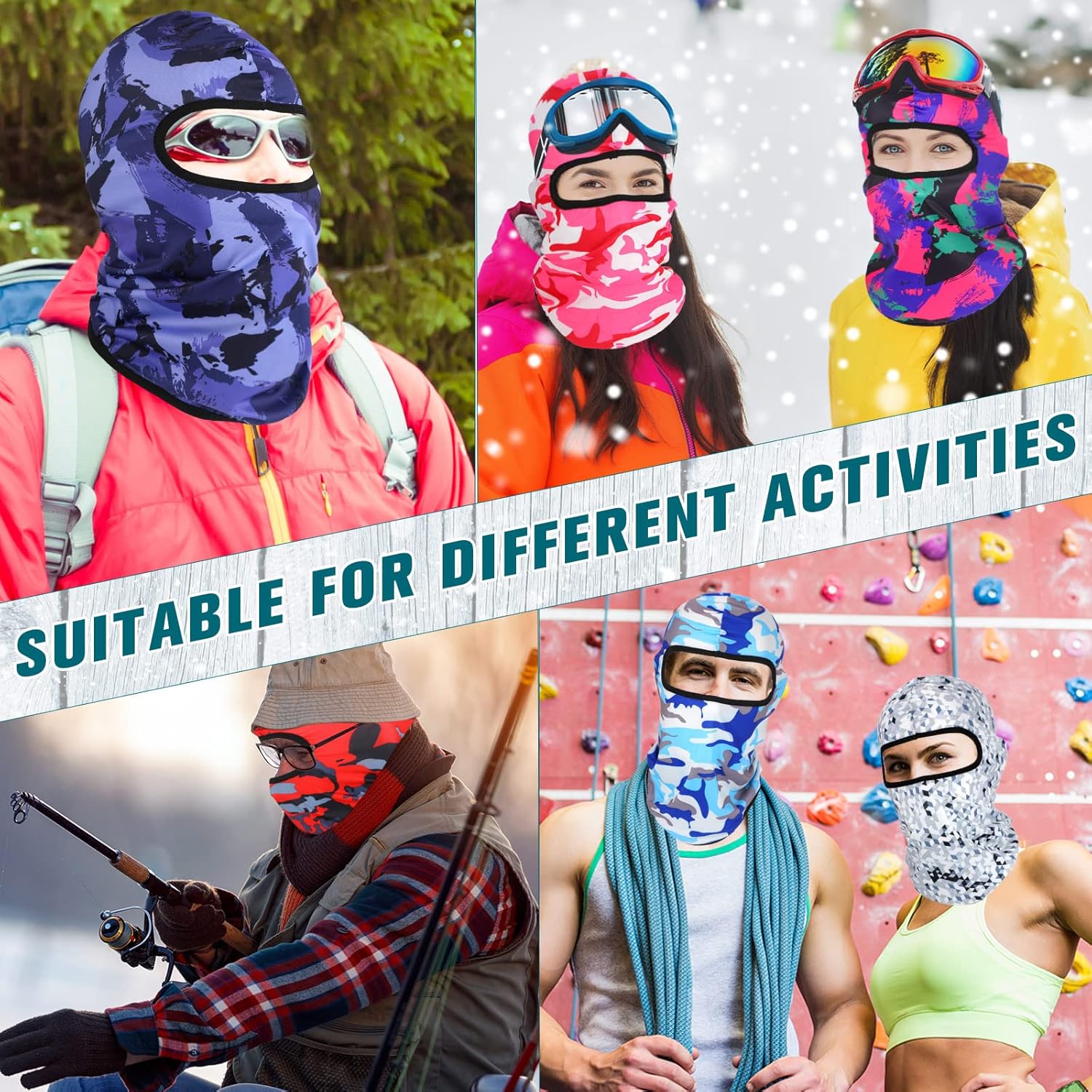 Vicenpal 36 Pcs Balaclava Face Cover Ski Mask Full Face Cover UV Sun Protection Windproof Mask for Sports Outdoor Riding - Image 6