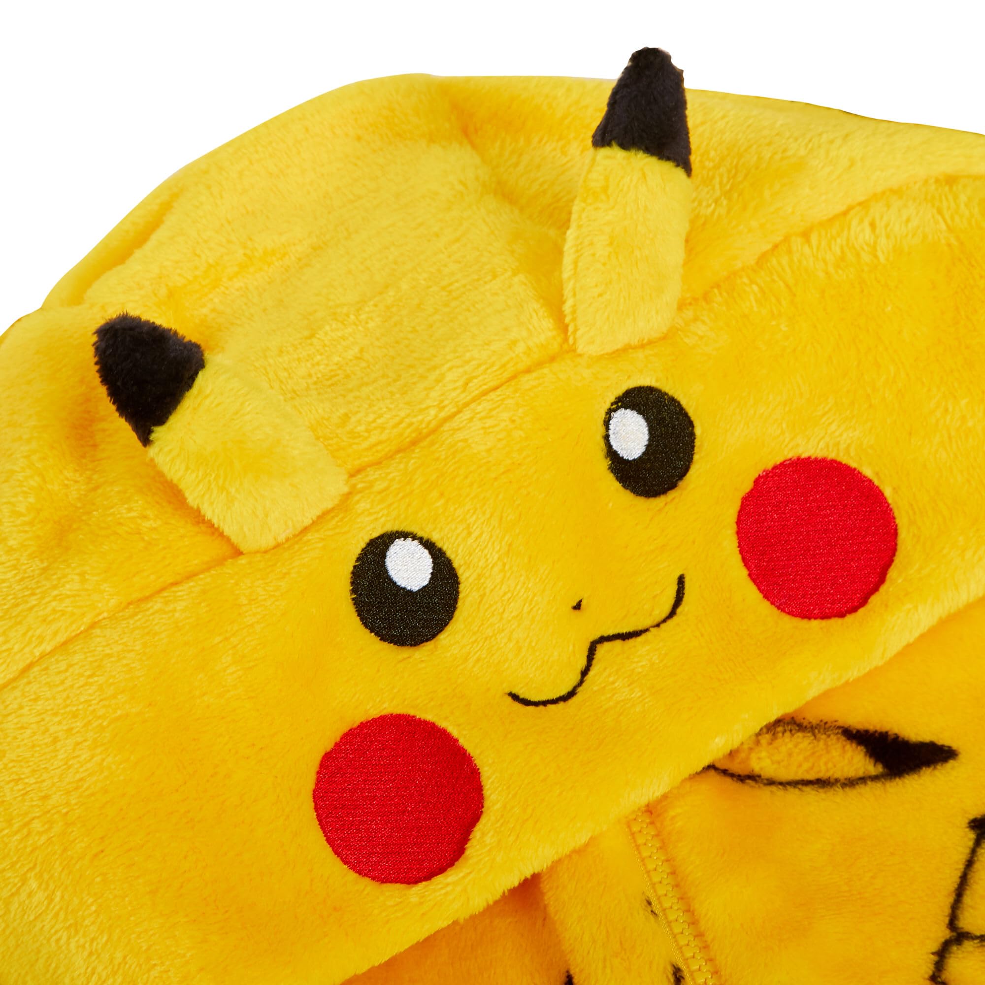 Pokémon Combinaison Enfant Fille Garçon Déguisement Tout-en-Un Pyjama avec Capuche 3D en Polaire Fermeture Éclair Loungewear