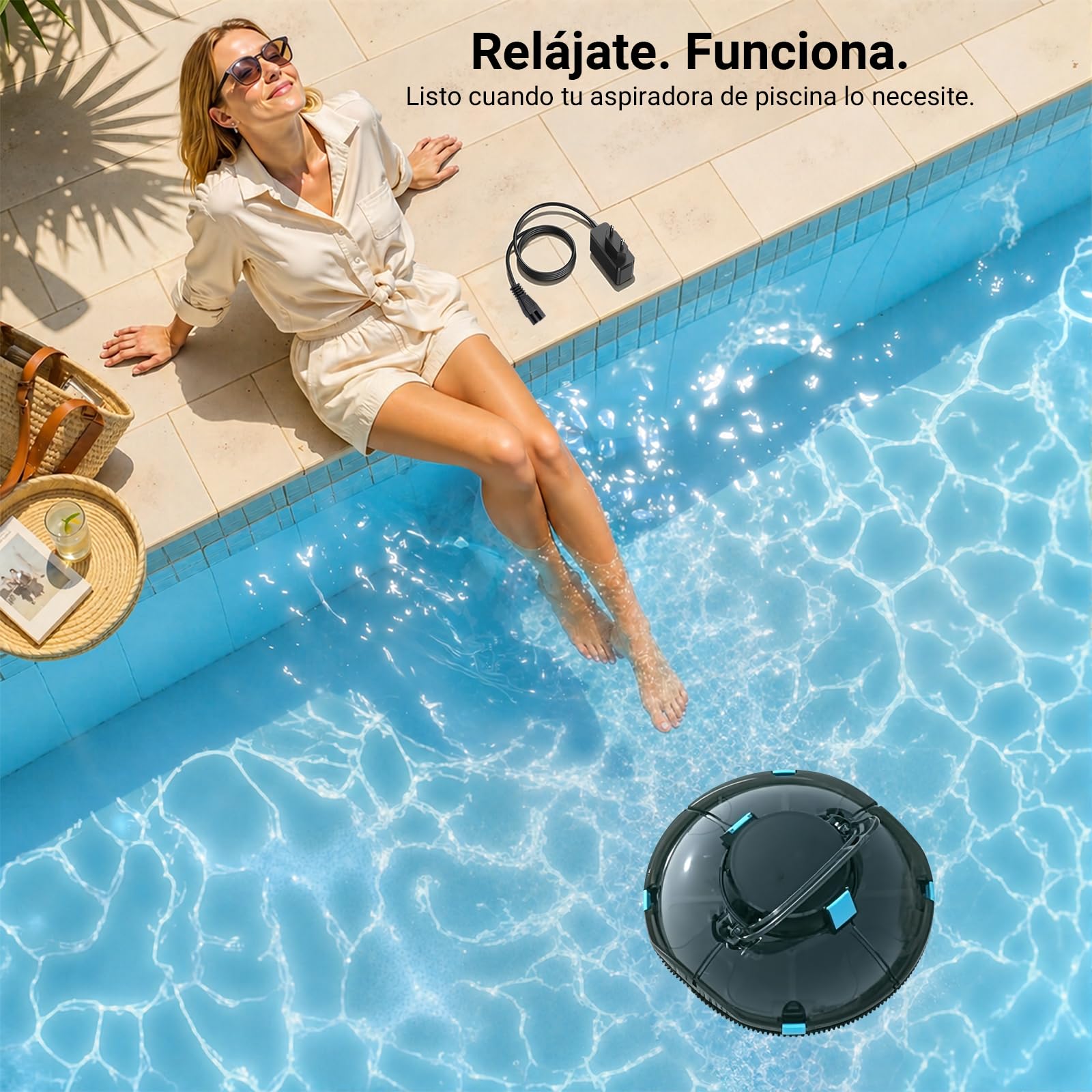 Bouge 12.6V Robot Piscina Limpiafondos Cargador Compatible con Winny 200 Pool Cleaner Robot Sustitución Adaptador Cable para Limpia Piscinas Automatico