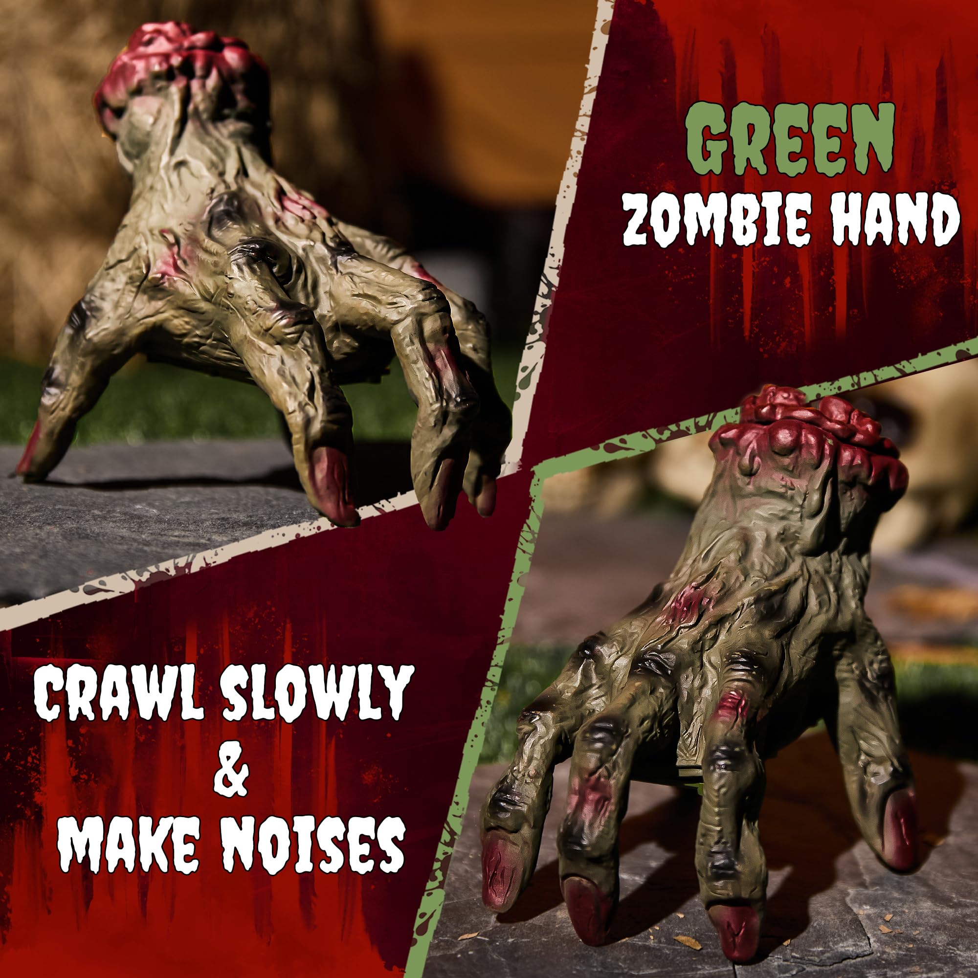 Décorations Halloween Animées - Zombie Révolutionnaire De 6 Pieds Avec Son - Accessoire D'horreur