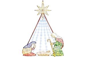 Christmas Nativity Set - 6 ft Lighted Outdoor Nativity Scene