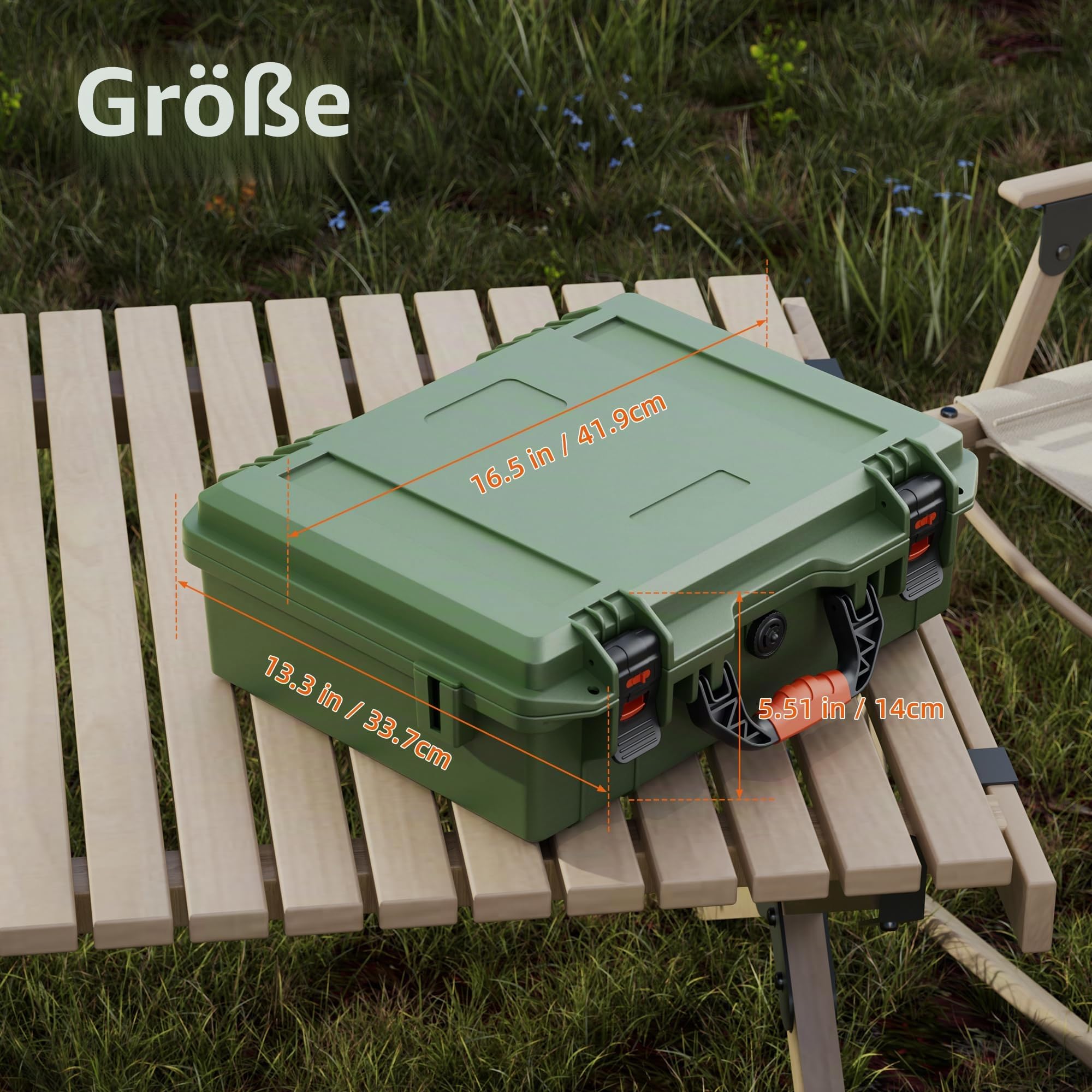 Joinfworld Hardcase Tasche für Starlink, Tragbare Tragetasche für Starlink Mini-Kit, wasserdichte Hartschalen-Aufbewahrungsbox mit Mehreren Fächern,für Reisen, Camping und Outdoor-Abenteuer (Grün)