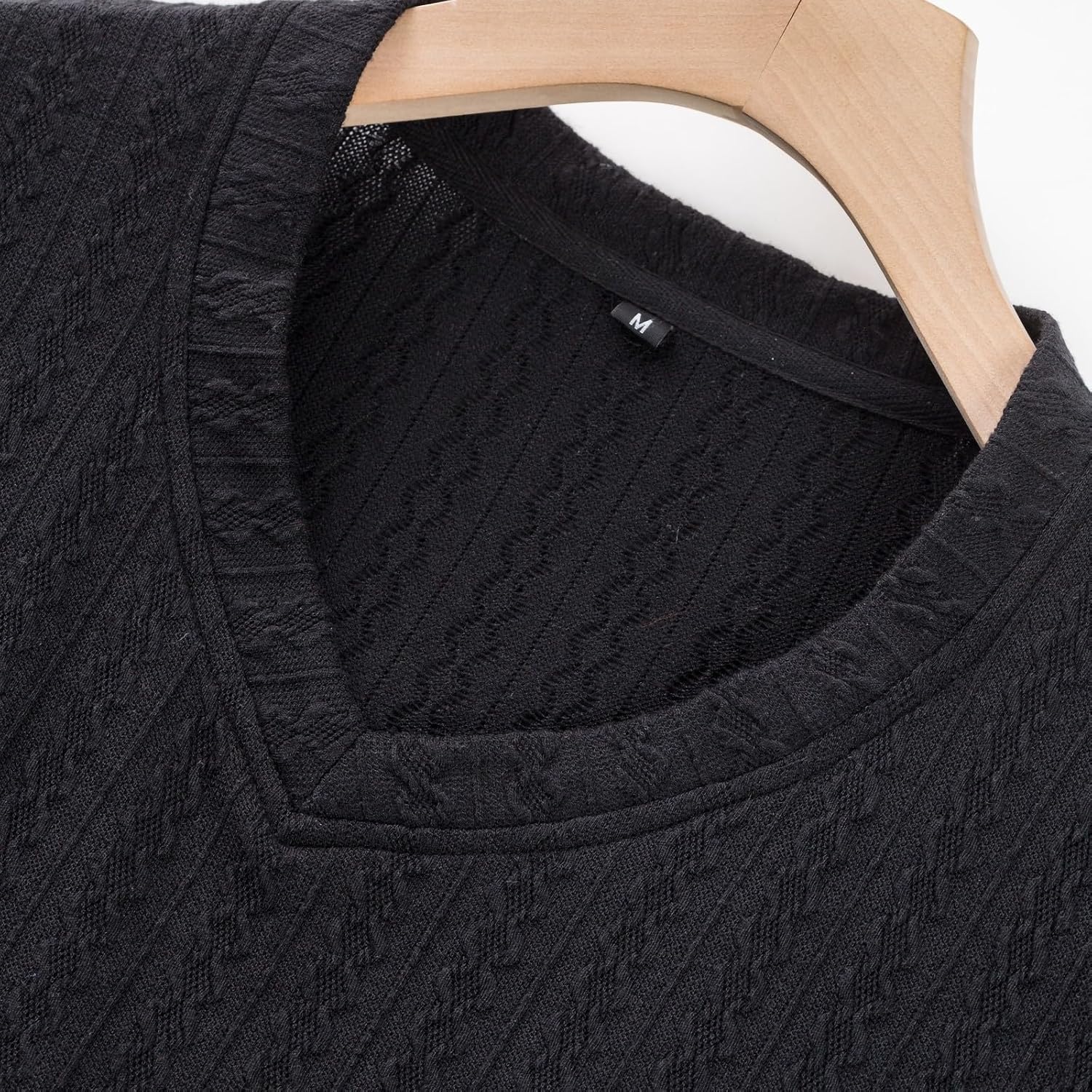 Mens Casual Sweaters Textured Pullover Solid Color V Neck Sweater Long Sleeve Lightweight Sweaters Sweatshirts Top