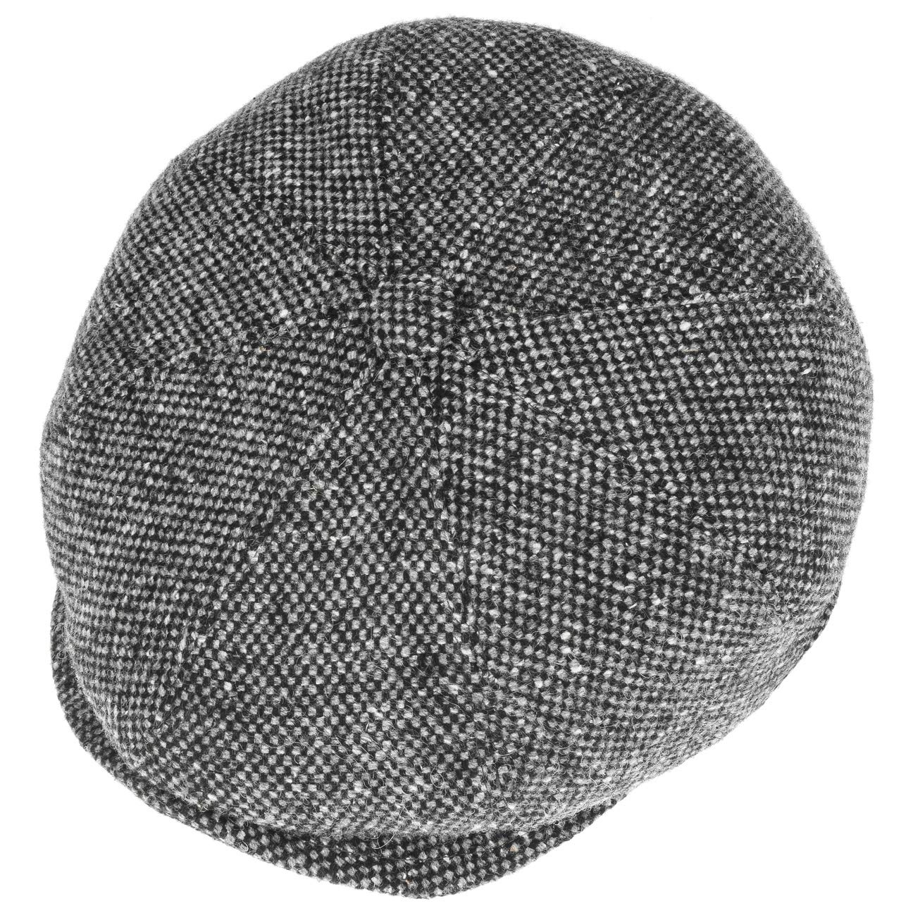 LIERYS Tweed czapka z daszkiem, kasztanowa, melanżowa, wyprodukowana we Włoszech, dla kobiet i mężczyzn, na jesień i zimę