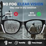 Safety Lunettes avec boucliers latéraux, anti-fog, ANSI Z87.1 Verre transparent résistant aux rayures, léger sans glissement pour le travail, le laboratoire et DIY