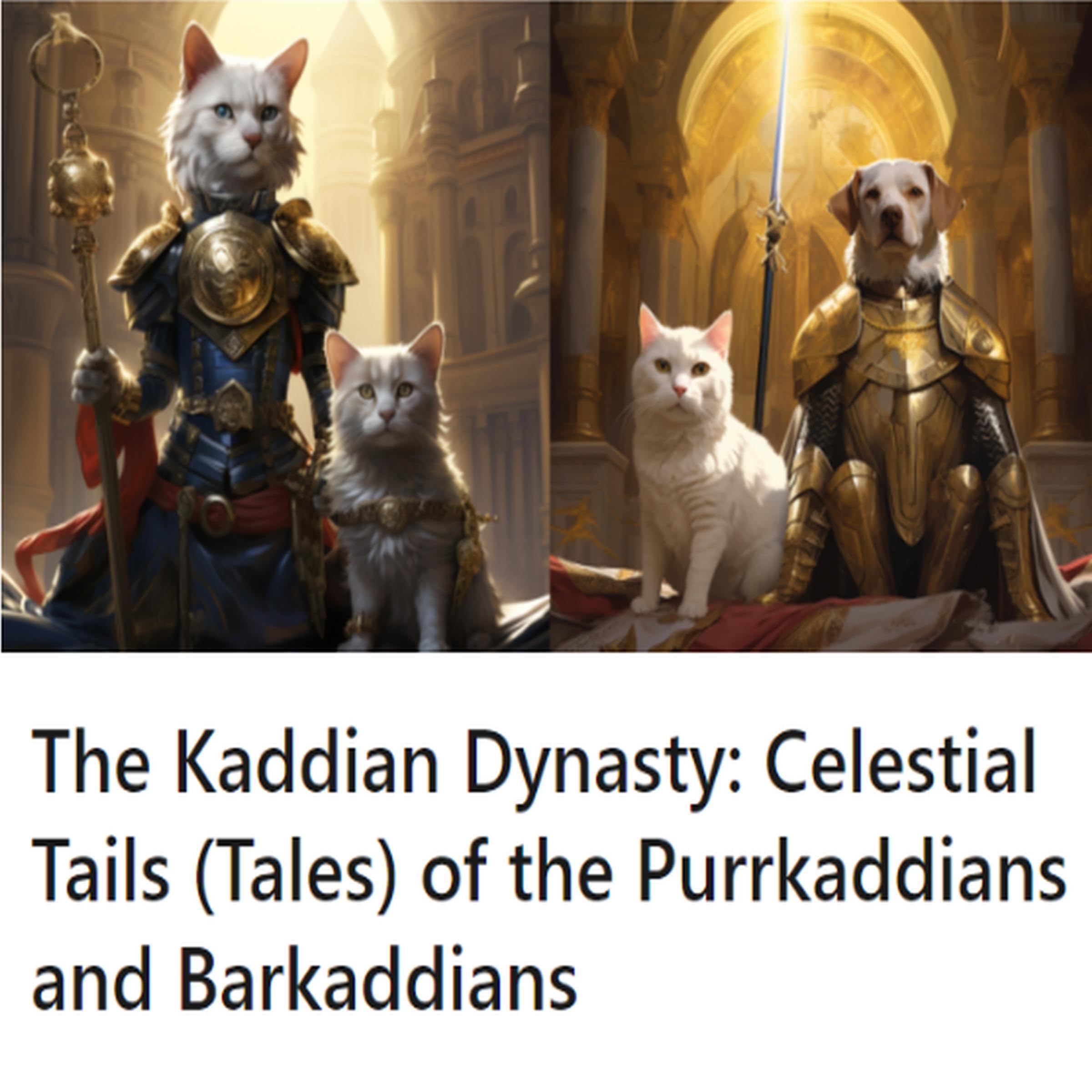 Cover art for The Kaddian Dynasty ... Celestial Tails (Tales) of the Purrkaddians and Barkaddians, Book 1