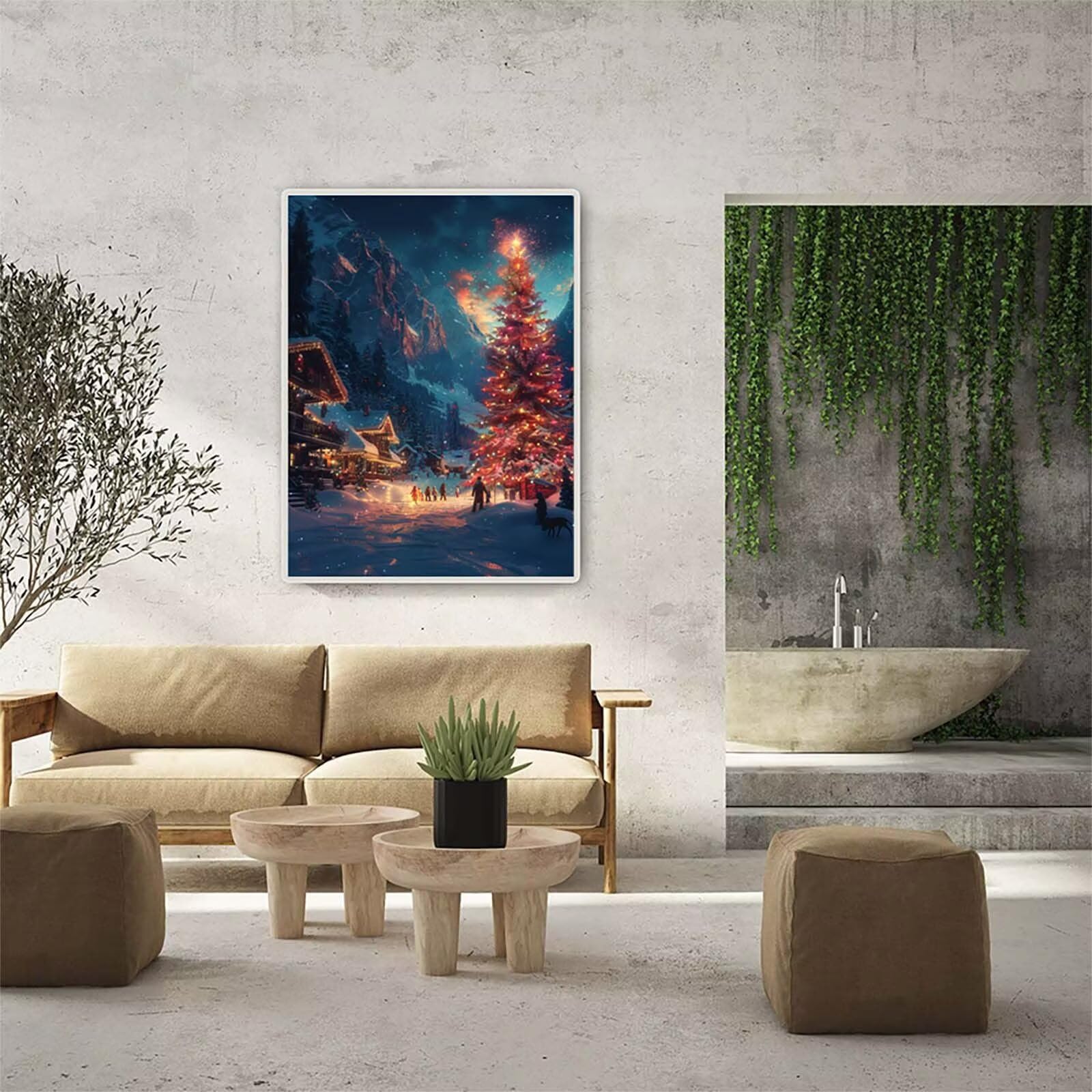 Escena De Nieve Diamond Painting Adultos 30x40cm, Pintura de Diamante 1-664