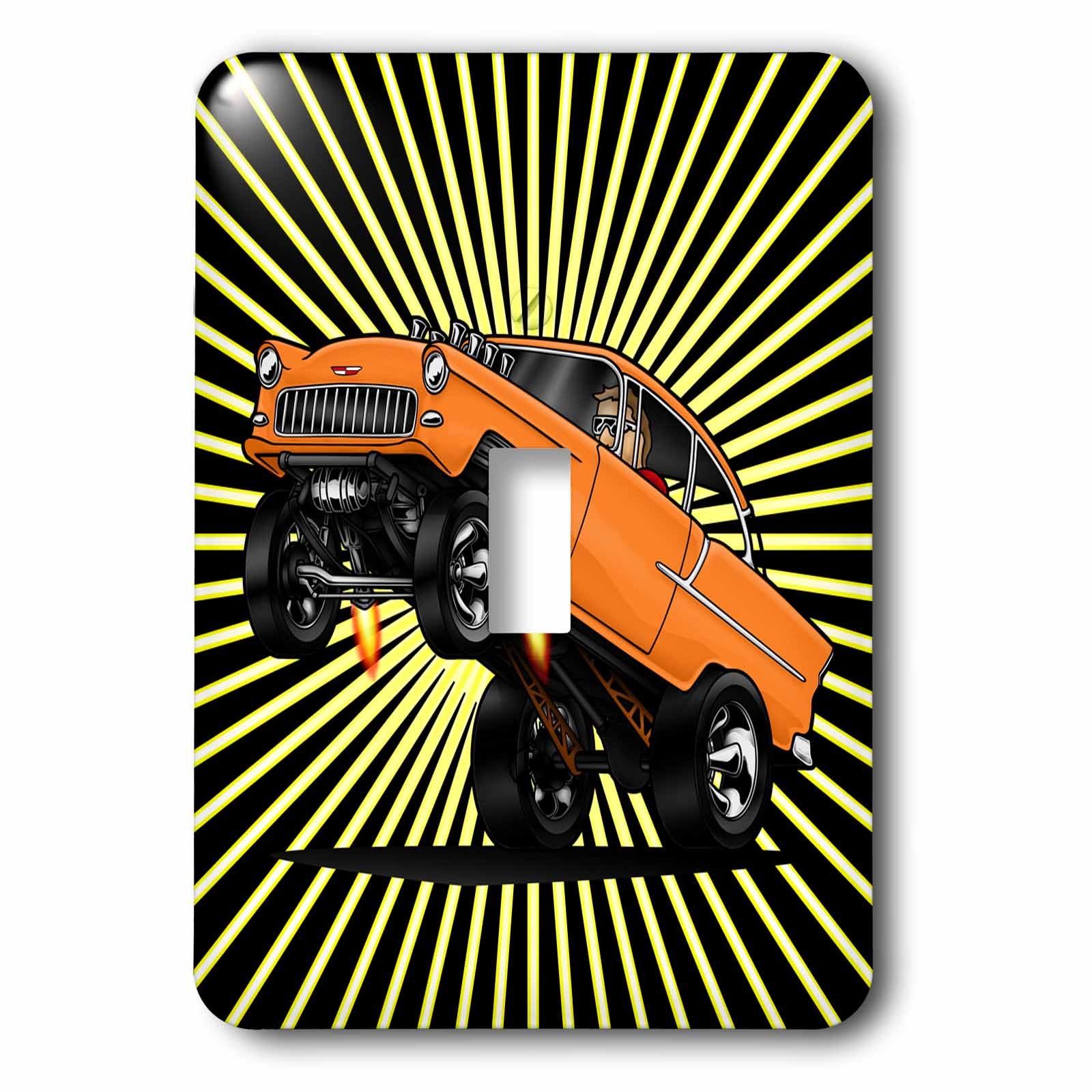 Couvercle pour interrupteur imprimé retro 55 Chev effet brillant Star Burst