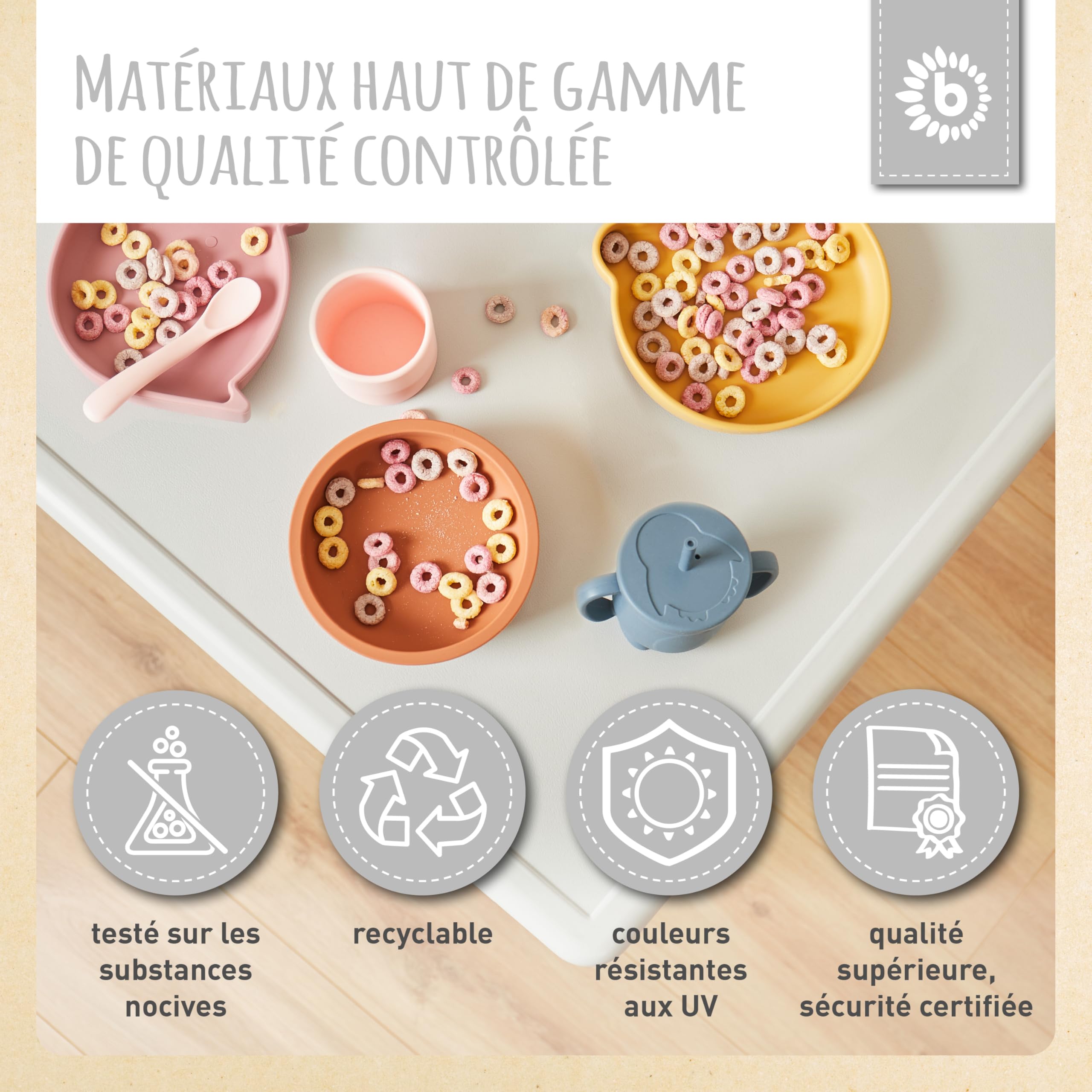 Bieco table pour enfant avec 2 chaises - Intérieur et extérieur - Empilable et anti-basculement - Table de bricolage et peinture