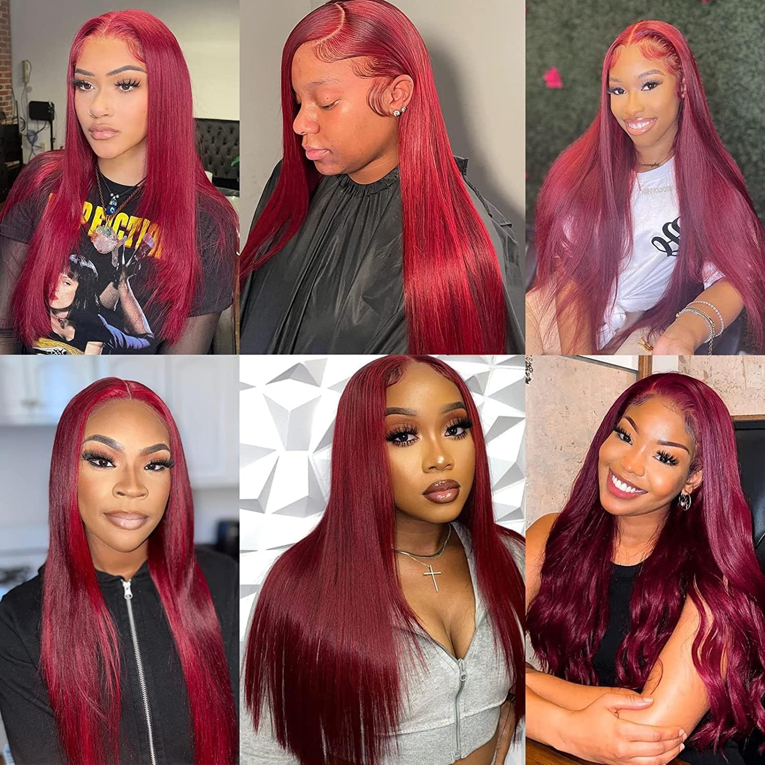 Anderah 99j Burgundy Lace Front Wigs Human Hair 13X4 Glueless Straight 99j Lace Frontal Wigs 180% Density Brazilian Virgin Human Hair Wigs for Women Pre Plucked With Baby Hair 28Inch
