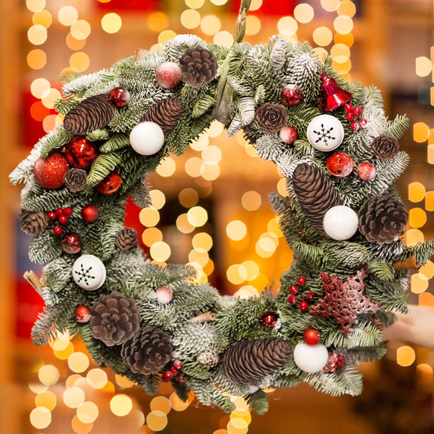 Pommes De Pin Naturelles - Lot De 65 Pièces (4 Tailles) - Pour Décorations Noël, Automne, Bricolage