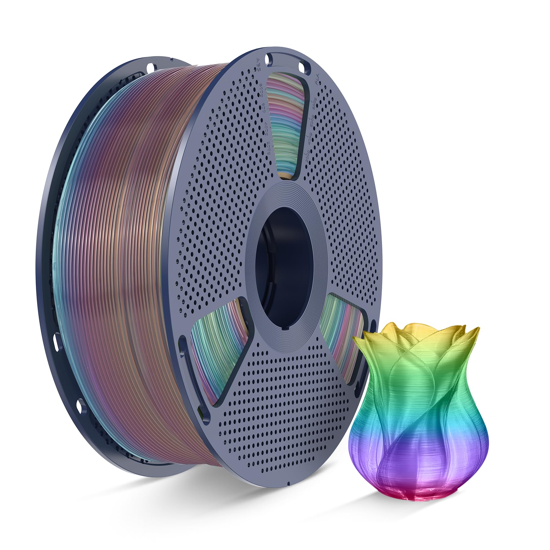 SUNLU Transparent Rainbow PLA Filament 1.75mm, 1KG, Rainbow 04