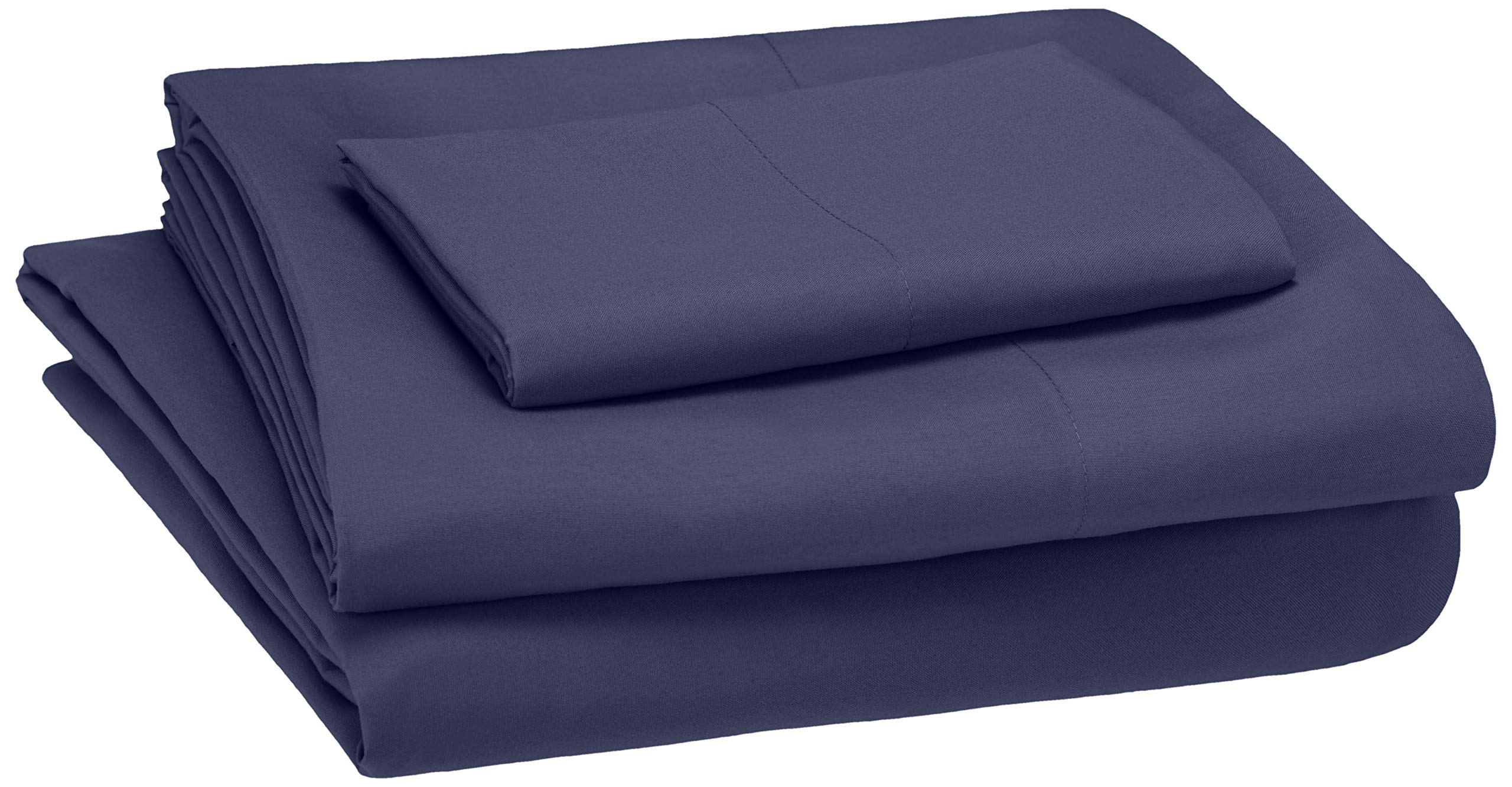 Amazon Basics Kid's Sheet Set - Soft, Easy-Wash Lightweight Microfiber - Twin, Twilight Blue